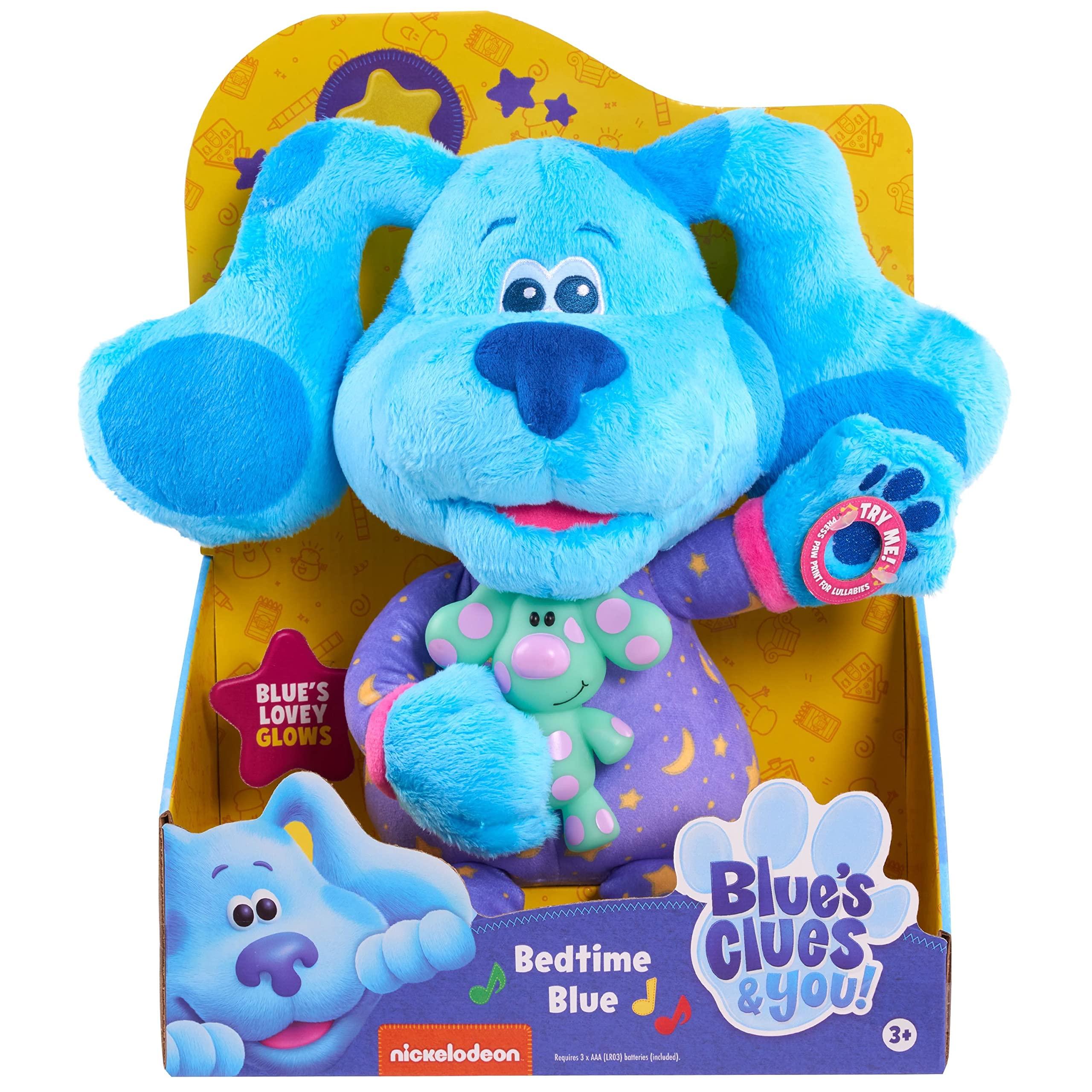 Blue's Clues & You! Blues Clues & You! Bedtime Blue 13-Inch Plush, Light-Up and Musical Stuffed Animal, Dog, Kids Toys for Ages 3 Up by Just Play