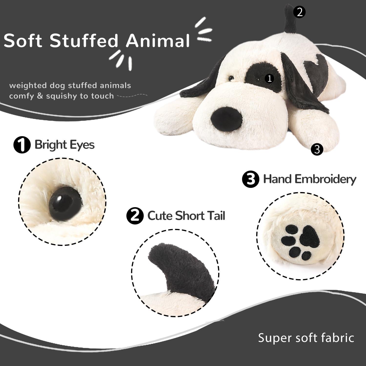 ZPIUU ZPIUU Dog Weighted Stuffed Animals,30 Inch 5.5 lbs Weighted Plush Animals,Giant Puppy Plush Pillow Toy, Gifts for Kids, Boys and Girls Adults (30\" 5.5lbs)