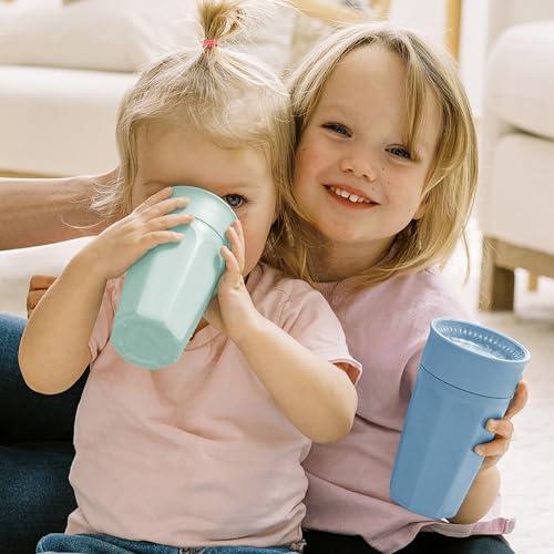 Dr. Brown\'s Dr. Brown's Milestones Cheers 360 Cup Spoutless Transition Handles for Easy Grip & Leak-Freere Training Toddlers Babies, Leak-Free Sippy Cup, Blue/Aqua