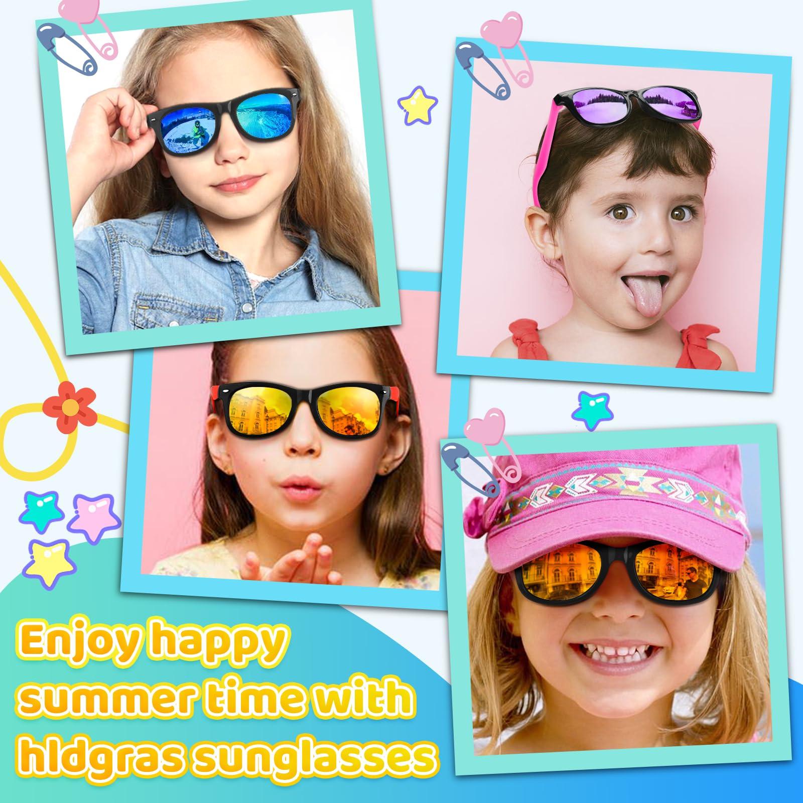 Hldgras Kids Sunglasses Bulk Party Favors for Kids 4-8-12 24 Pack 80s Style Neon Sunglasses with UV400 Protection Goodie Bag Stuffers Pool Party Favors Decorations end of Year Student Gifts for Boys and Girls