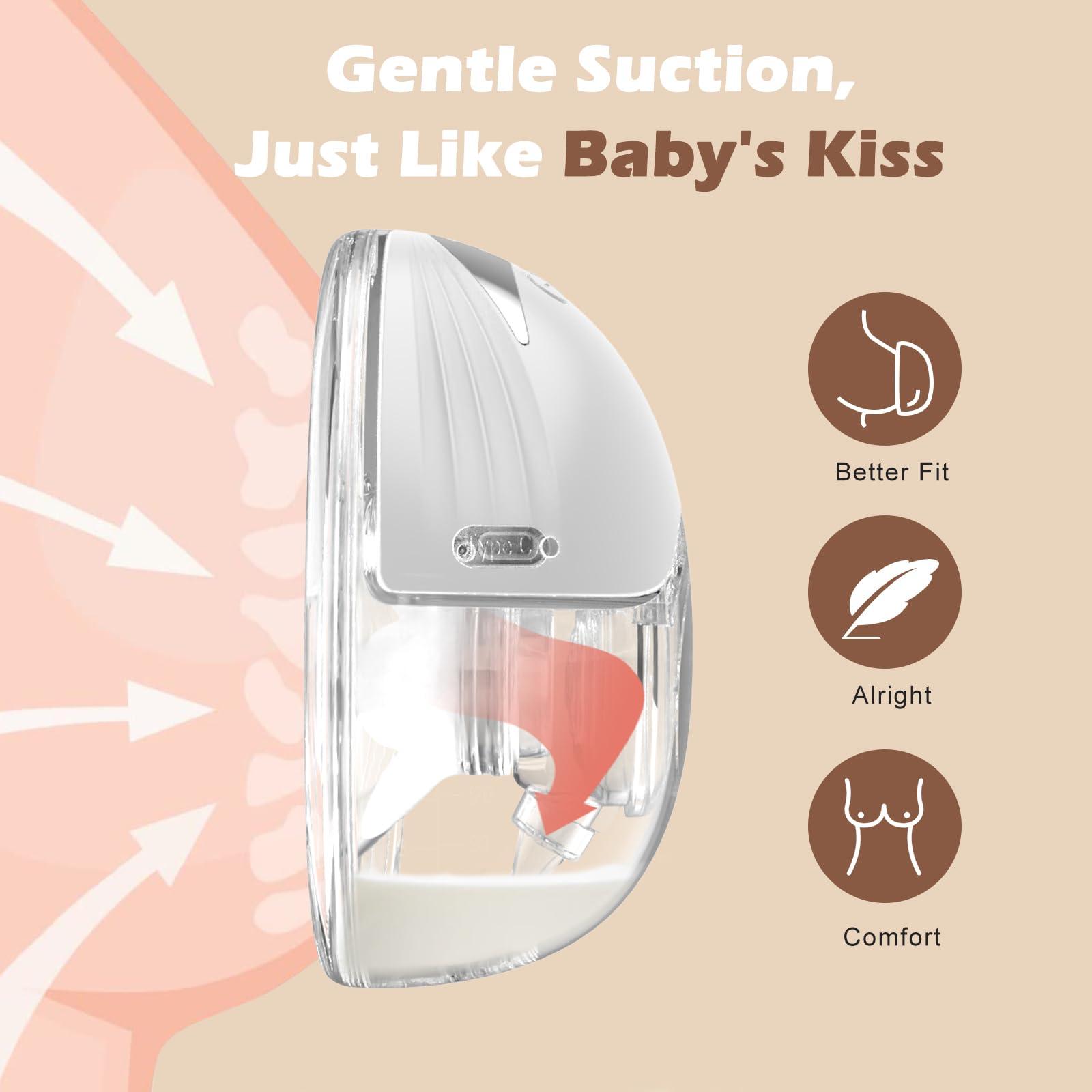 PAISHENKEJI Electric Breast Pump Hands Free - Wearable Breastfeeding Pump Wireless Breast Pump with Smart Display Portable Pump of 4 Modes &12 Levels Low Noise 19/21mm Flange