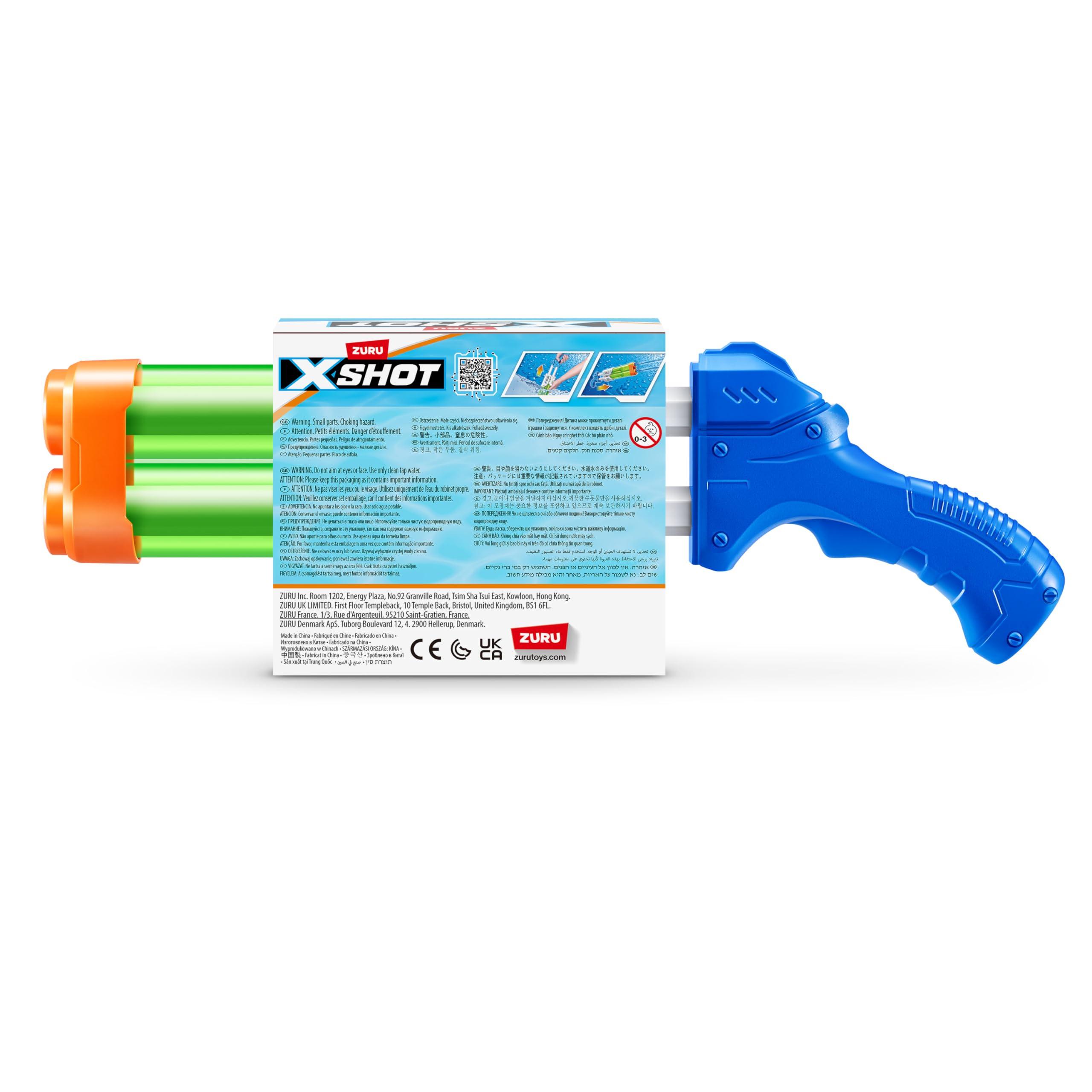 XShot X-Shot Small Dual Stream Water Blaster 2 Pack by ZURU Dual Play Water Toy, Dual Stream Blaster, Water Toy for Children, Teen and Adults