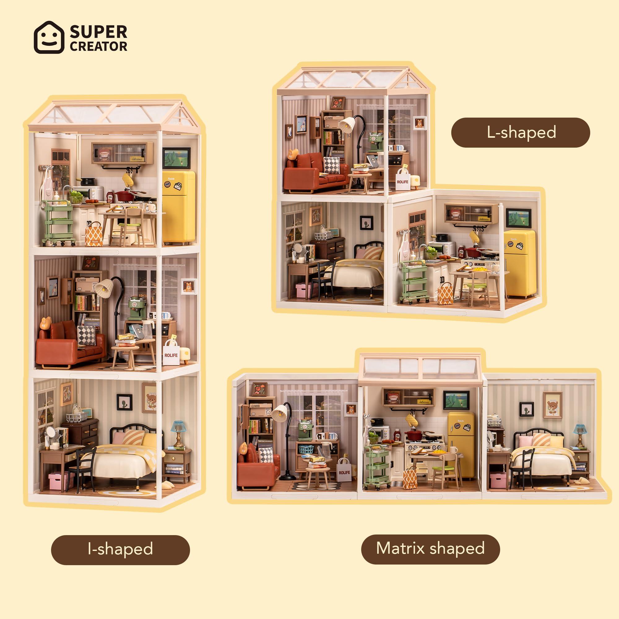 Wowood Wowood Super Creator-Mini Blocks Model Building Set for Adults, Miniature Plastic House Kit Super Store-Building Blocks Toys for Teens 8-12, DIY Crafts/Hobbies for Teens&Adults (Sweet Dream Bedroom)