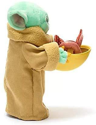 DISNEY STORE Disney Mandalorian The Child Grogu with Squid Bean Bag Soft Plush Toy Baby Yoda 19cm