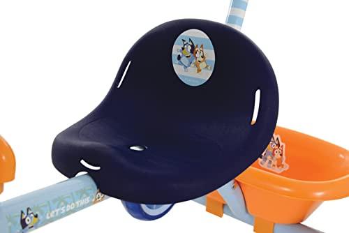 Bluey Bluey First Ride On Trike - Licensed Kids\' Ride On Toy with Adjustable Handle, Easy-Switch Pedal Clutch, Puncture-Proof Tyres, Steel Frame, Front Mudguard, Rear Storage Suitable Age 2 Years +