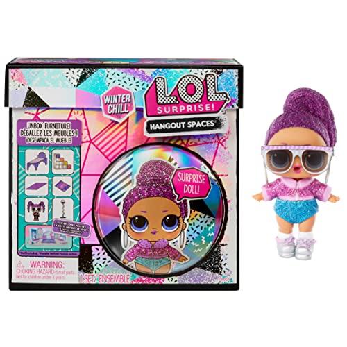 L.O.L. Surprise! Winter Chill Hangout Spaces Furniture Playset with Bling Queen Doll, 10+ Surprises with Accessories, for LOL Dollhouse Play - Toy for Kids, Gift for Girls Boys Ages 4 5 6 7+ Years Old image-1