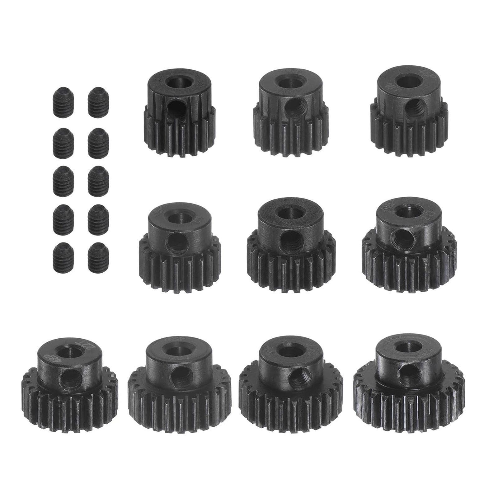 B Baosity B Baosity 10x Pinion Motor Gear Set Upgrade Metal Easy to Install Hardened 16T-25T Spare Parts for 1:10 RC Car Vehicle
