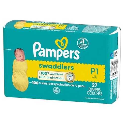 Pampers Pampers Baby Diapers - Swaddlers - Size P1, 27 Count, Ultra Absorbent Disposable Preemie Diaper