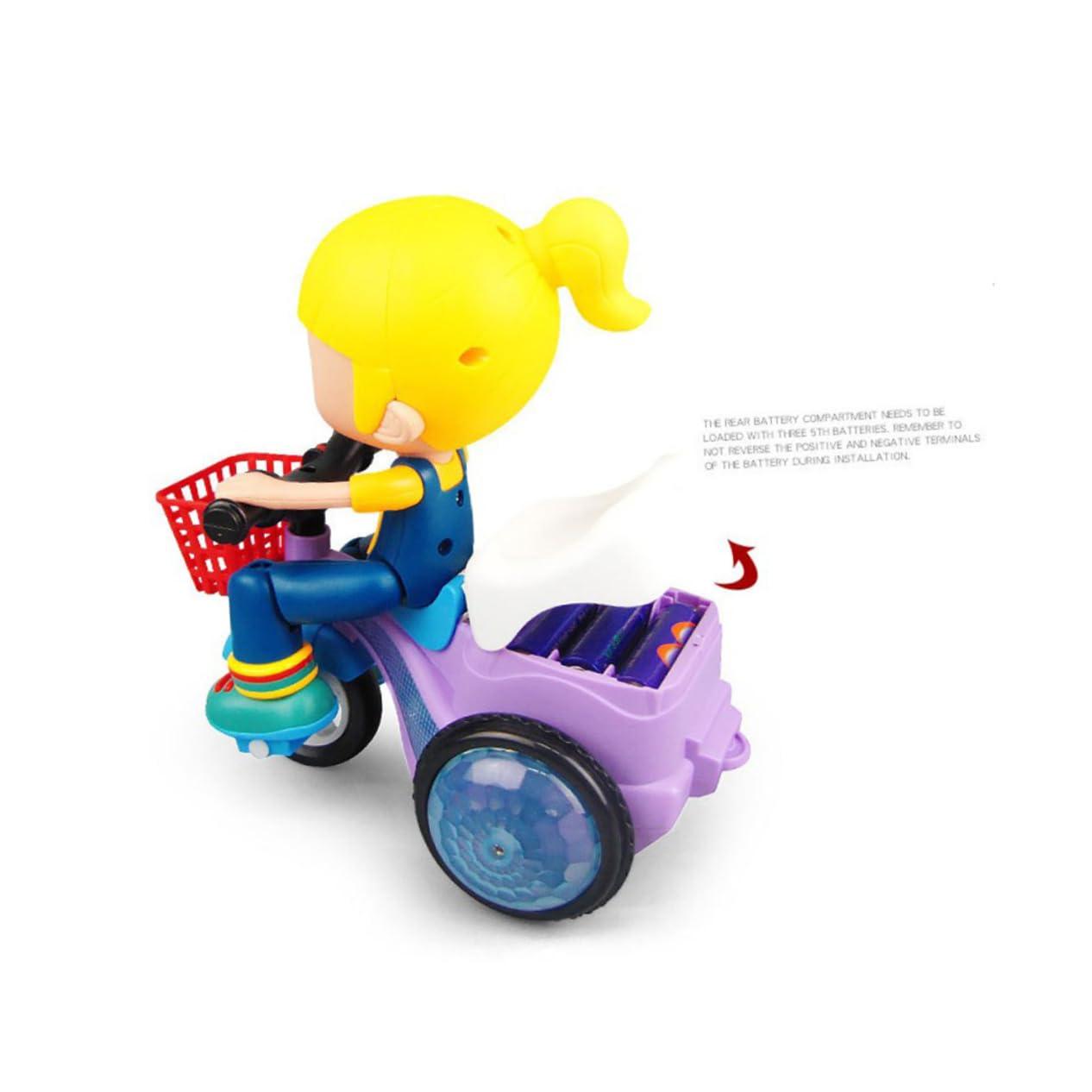 Hemoton HEMOTON Toy Tricycle for Boys and Girls Stunt and Intelligent Led Lights Easy to Install Random Color Toddler Bike