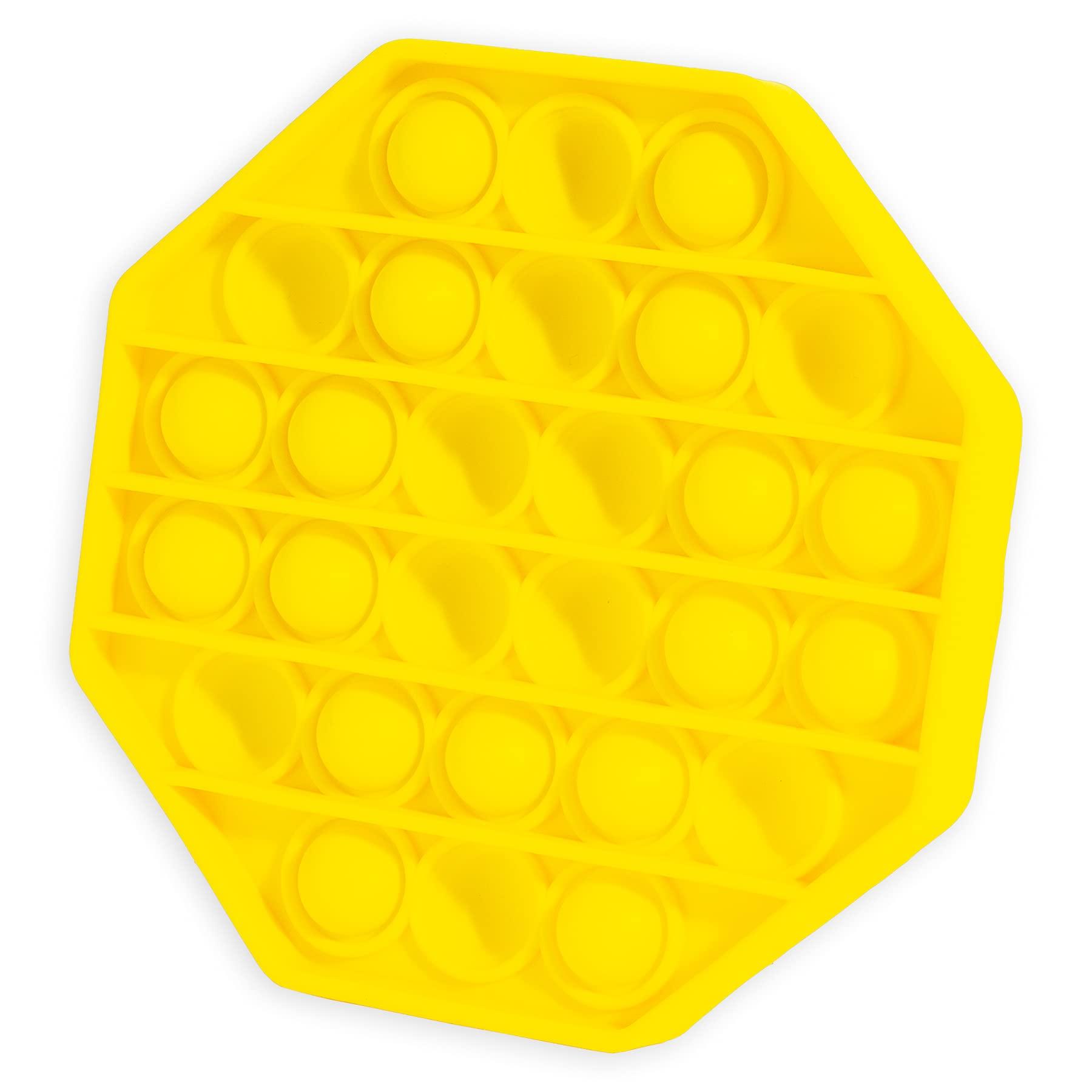 Stages Sensory Builder: Push Pop Bubble Fidget Sensory Toy for Anxiety, Autism, ADD and ADHU, popit Special Needs Stress Reliever: Popit Set of 4 (Round, Square, Octagon and Heart)