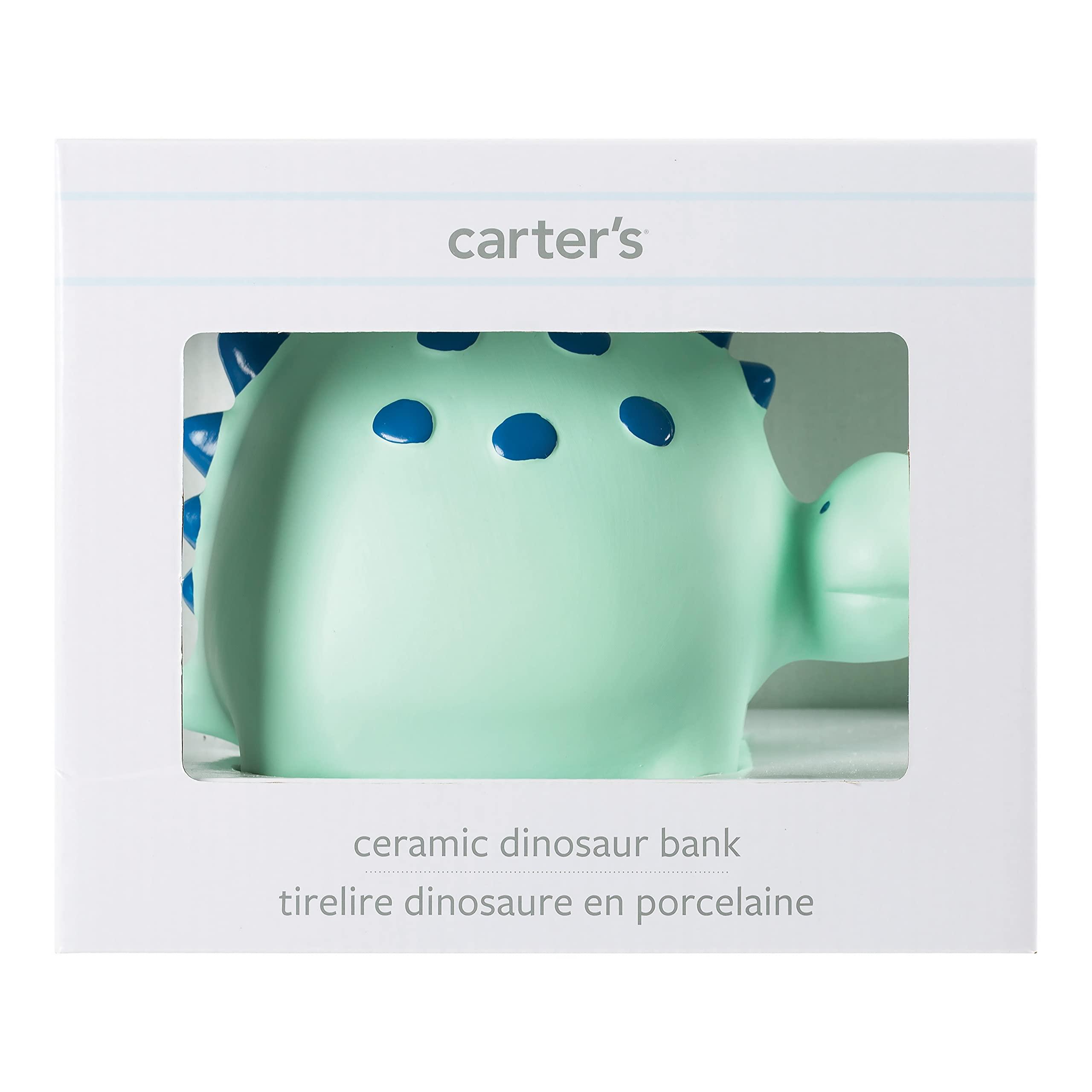C.R. Gibson Carter\'s BB1-23289B Dinosaur Ceramic Piggy Bank for Kids, 8\'\' W x 7.5\'\' H