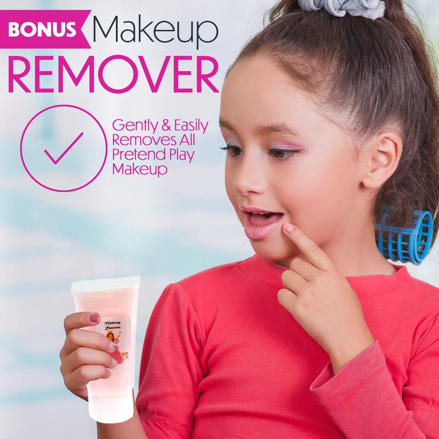 Toysical Toysical Kids Makeup Kit for Girl - Real, Non Toxic Makeup for Kids kit with Remover, Washable Toddler Makeup Kit - Princess Birthday Gift Pretend Play Makeup for Ages 3 4 5 6 7 8 9 10 Years Old