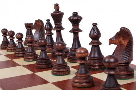 Chess and games shop Muba Wooden Tournament Chess Set with Wooden Board and Chess Pieces - Chessmen - European (21\" (52cm) - No.6)