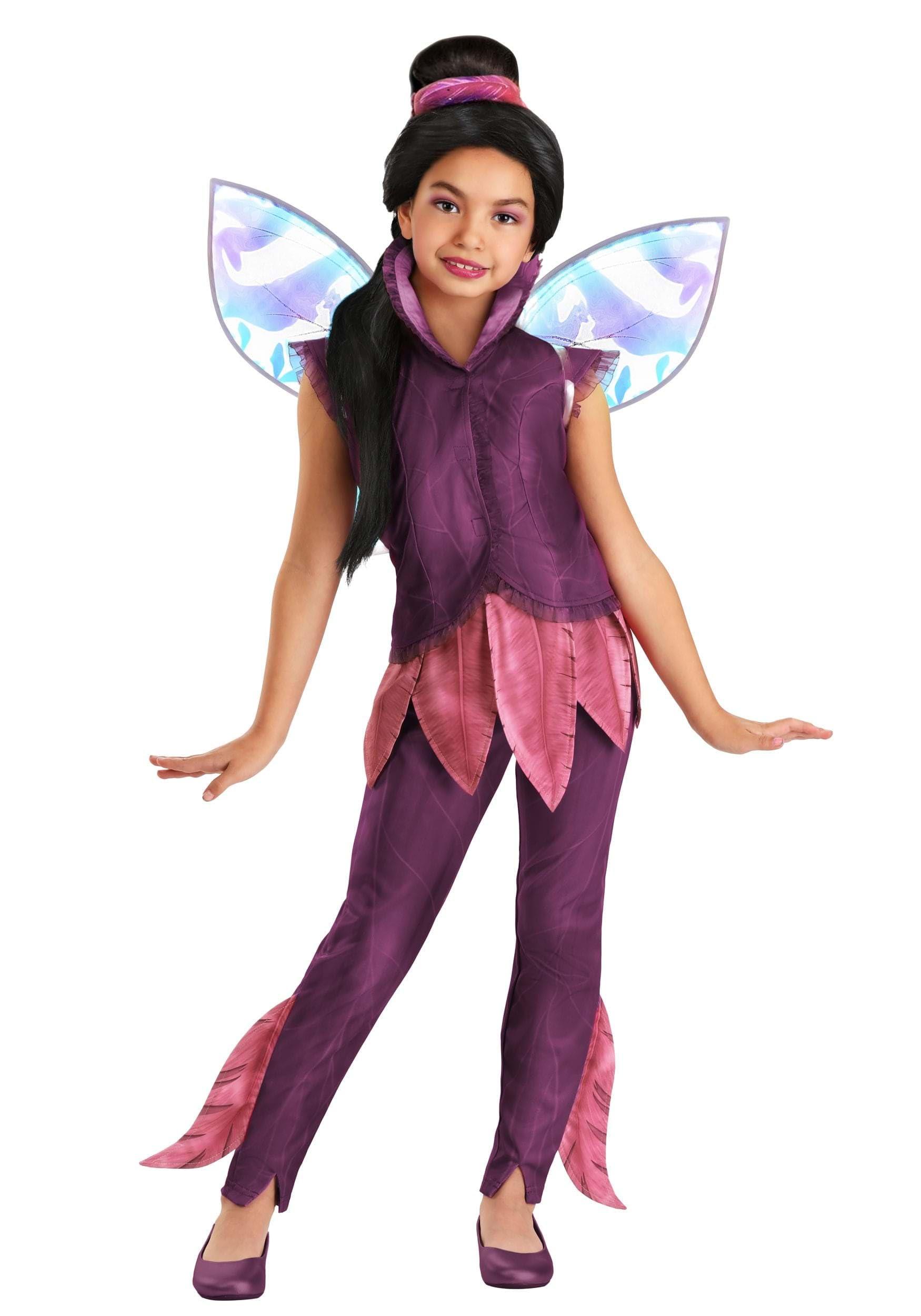 Fun Costumes Kid's Disney Fairies Vidia Costume for Girls - Officially Licensed Fairy Outfit with Shirt, Pants & Wings S