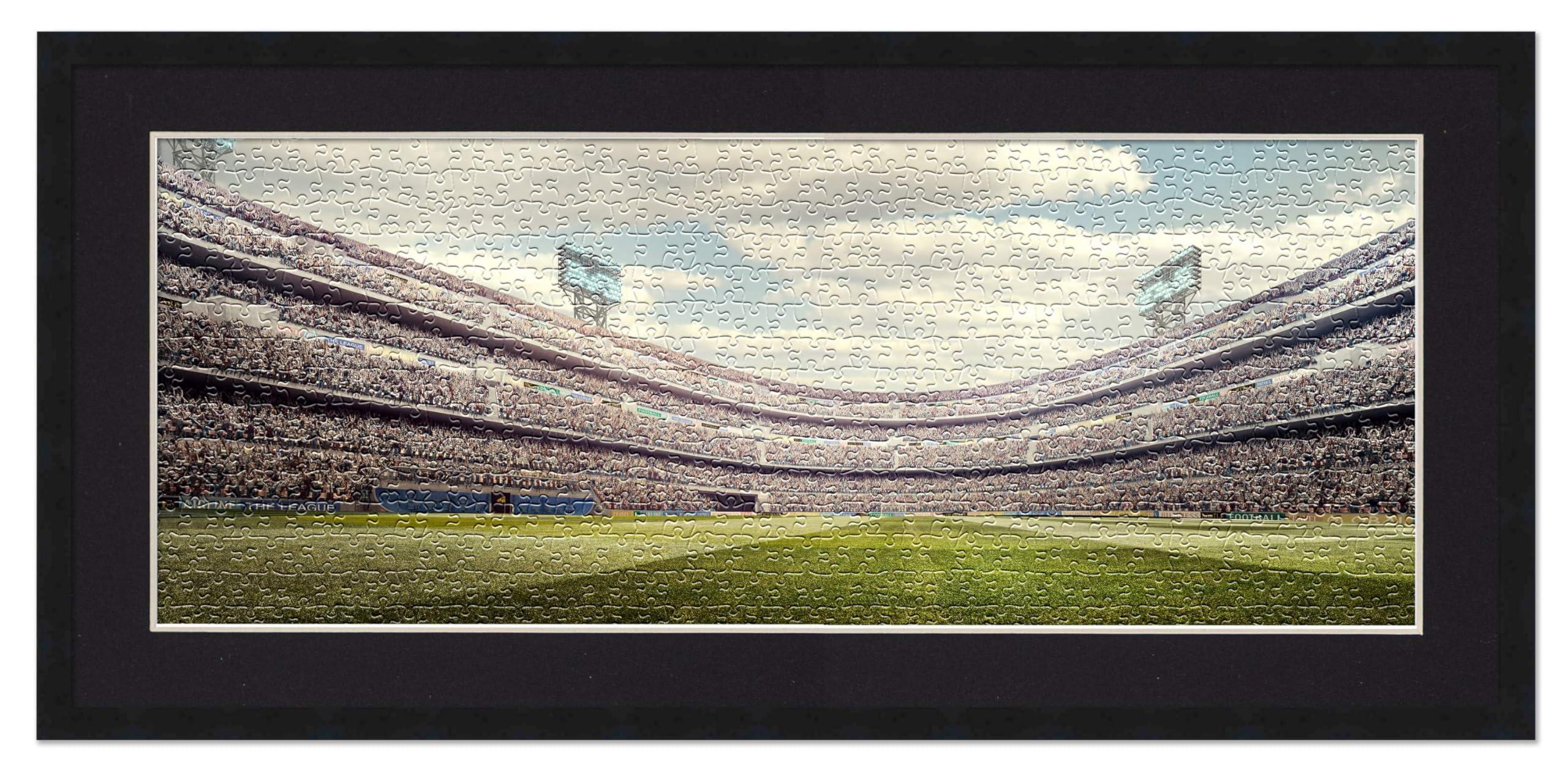 Poster Palooza Poster Palooza 12x36 Jigsaw Puzzle Frame Kit - Kit Includes Puzzle Glue Sheets, Black Wood Puzzle Frame with Black Mat, UV Acrylic, Backing, Hanging Hardware