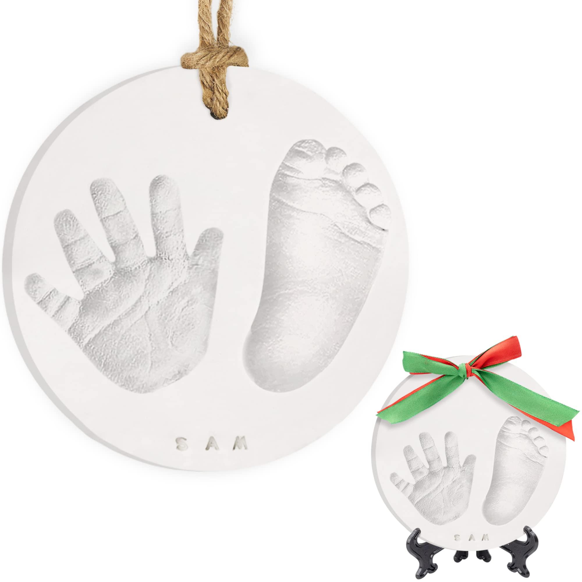 KeaBabies Baby Hand and Footprint Kit - Personalized Baby Foot Printing Kit for Newborn - Baby Footprint Kit for Toddlers - Baby Keepsake Handprint Kit - Baby Handprint Ornament Maker (Multi-Colored)