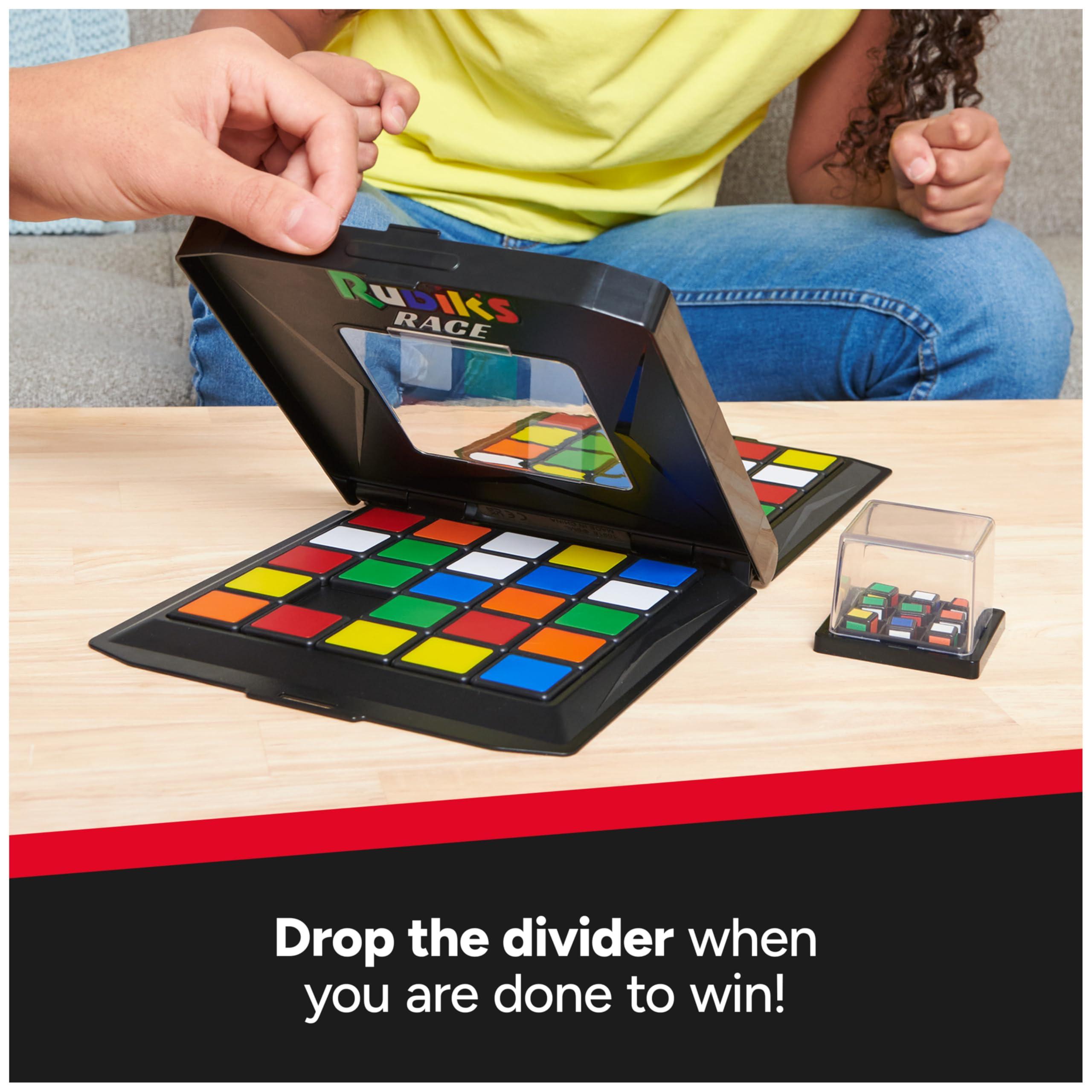 Rubik\'s Rubik\'s Race, Classic Fast-Paced Strategy Sequence Brain Teaser Travel Board Game Two-Player Speed Solving Face-Off, Packaging May Vary, for Adults & Kids Ages 7+