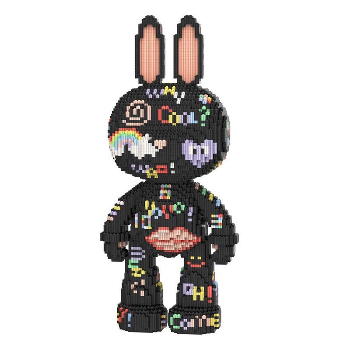 HONLANCH HONLANCH Animal Graffiti Rabbit Micro Building Blocks Set8000PCS 55cm High Series Gift for Adults and Kids