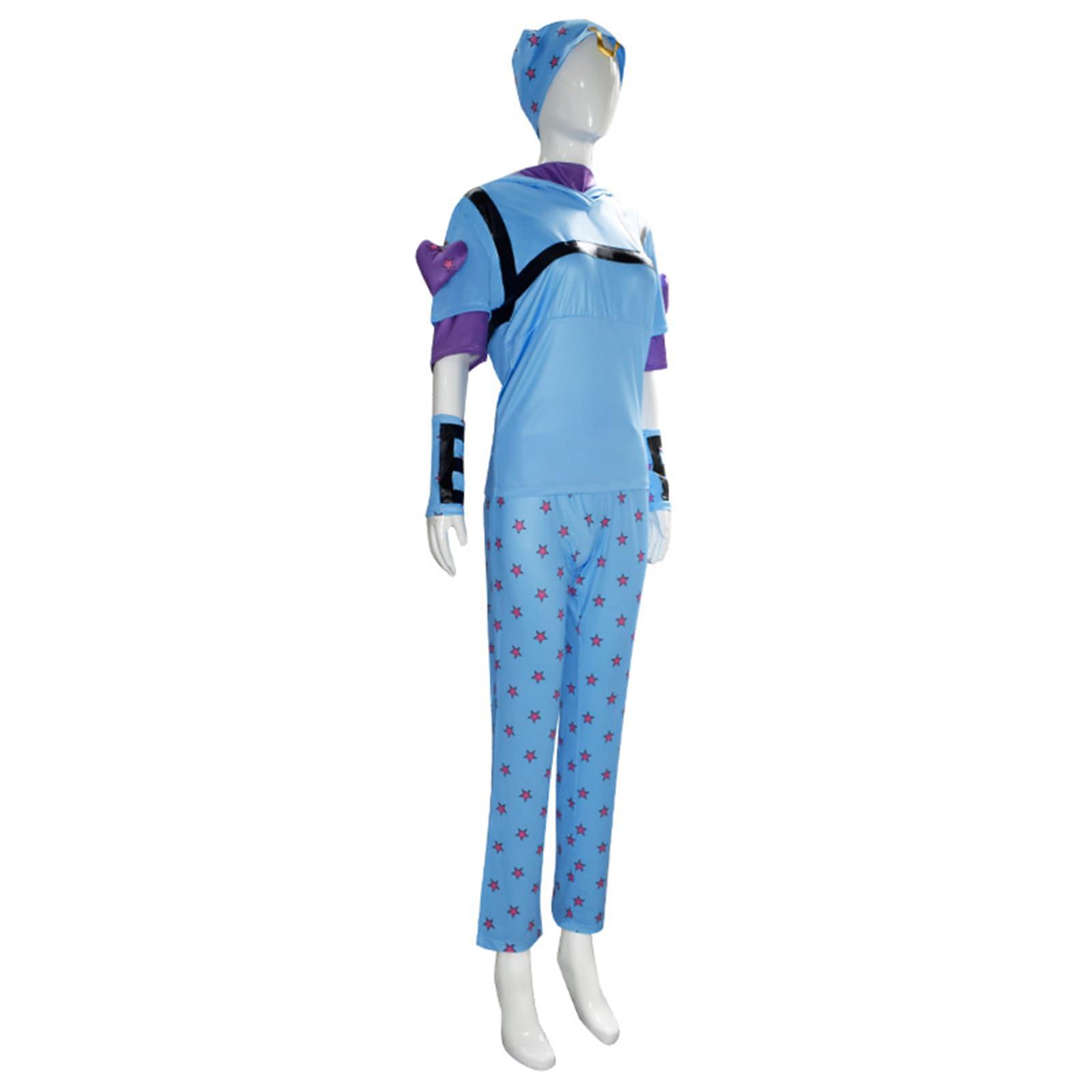 Weixu Weixu Anime Johnny Joestar Cosplay Costume Steel Ball Run Outfit with Hat Halloween Carnival Suit for Men M