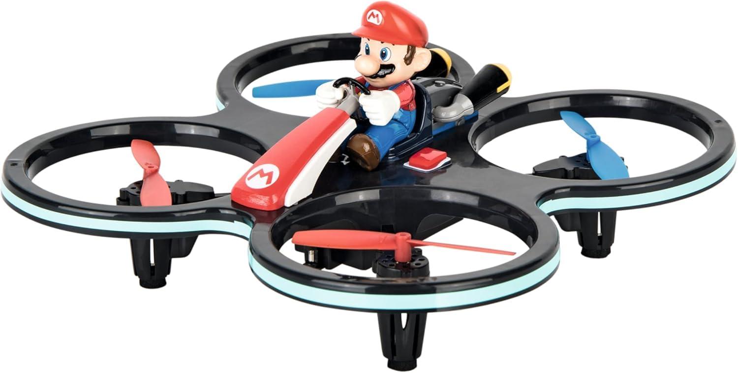 Carrera Carrera RC - Officially Licensed Mario Kart Mini Mario-Copter 2.4GHz Rechargeable Remote Control Helicopter Drone Toy Easy to Fly