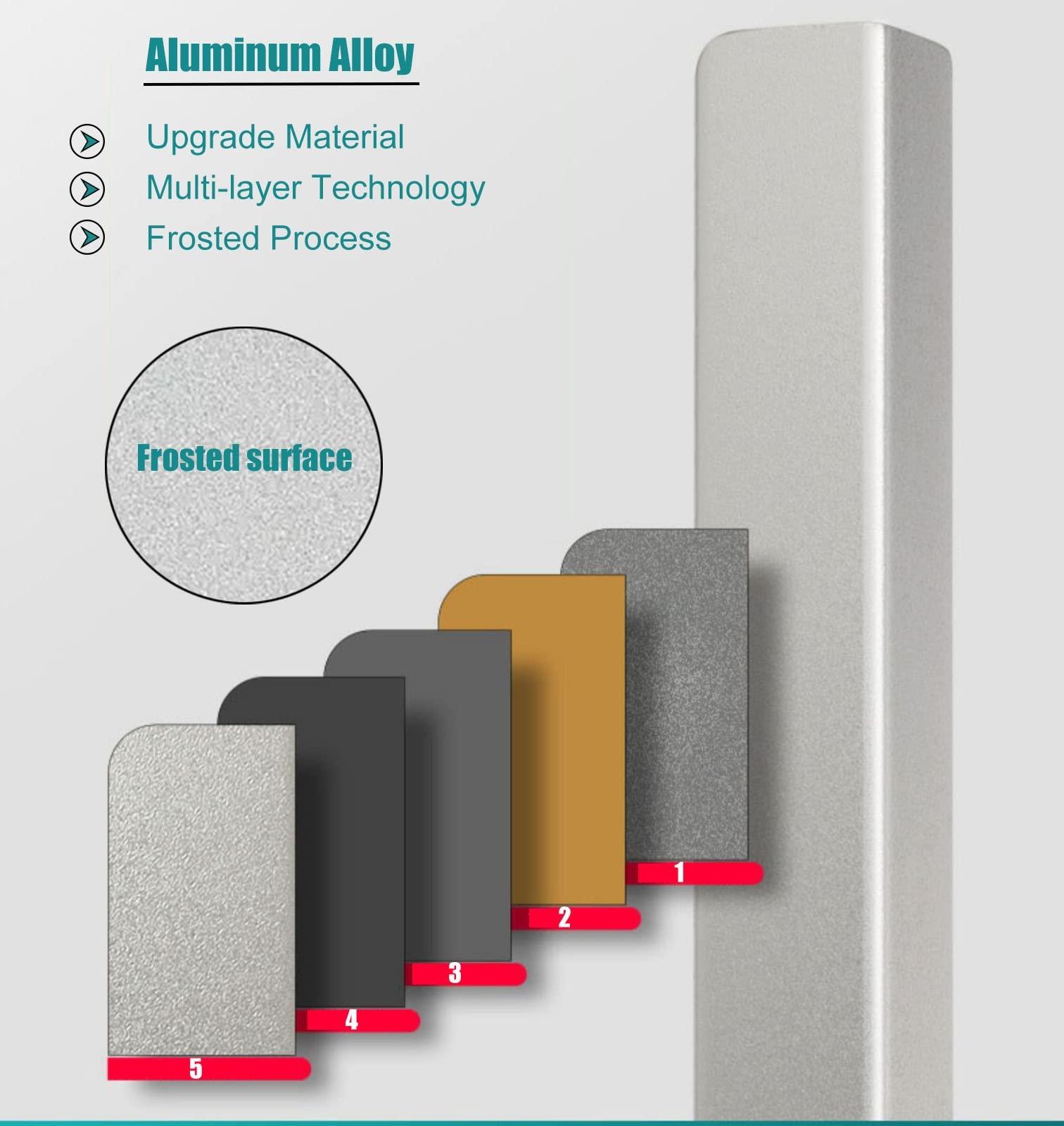 SRNSAEB Wall Corner Guard Black Self Adhesive, Aluminum Wall Corner Guard Edge Protector to Protect Walls and Home Decor, 2 3 4cm Width (Color : 2cm/0.8in Width, Size : 80cm/31.5in)