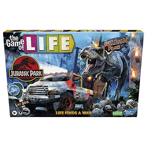 Hasbro Gaming Hasbro Gaming The Game of Life Jurassic Park Edition, Family Board Game for Kids Ages 8 and Up, Inspired by The Original Hit Movie