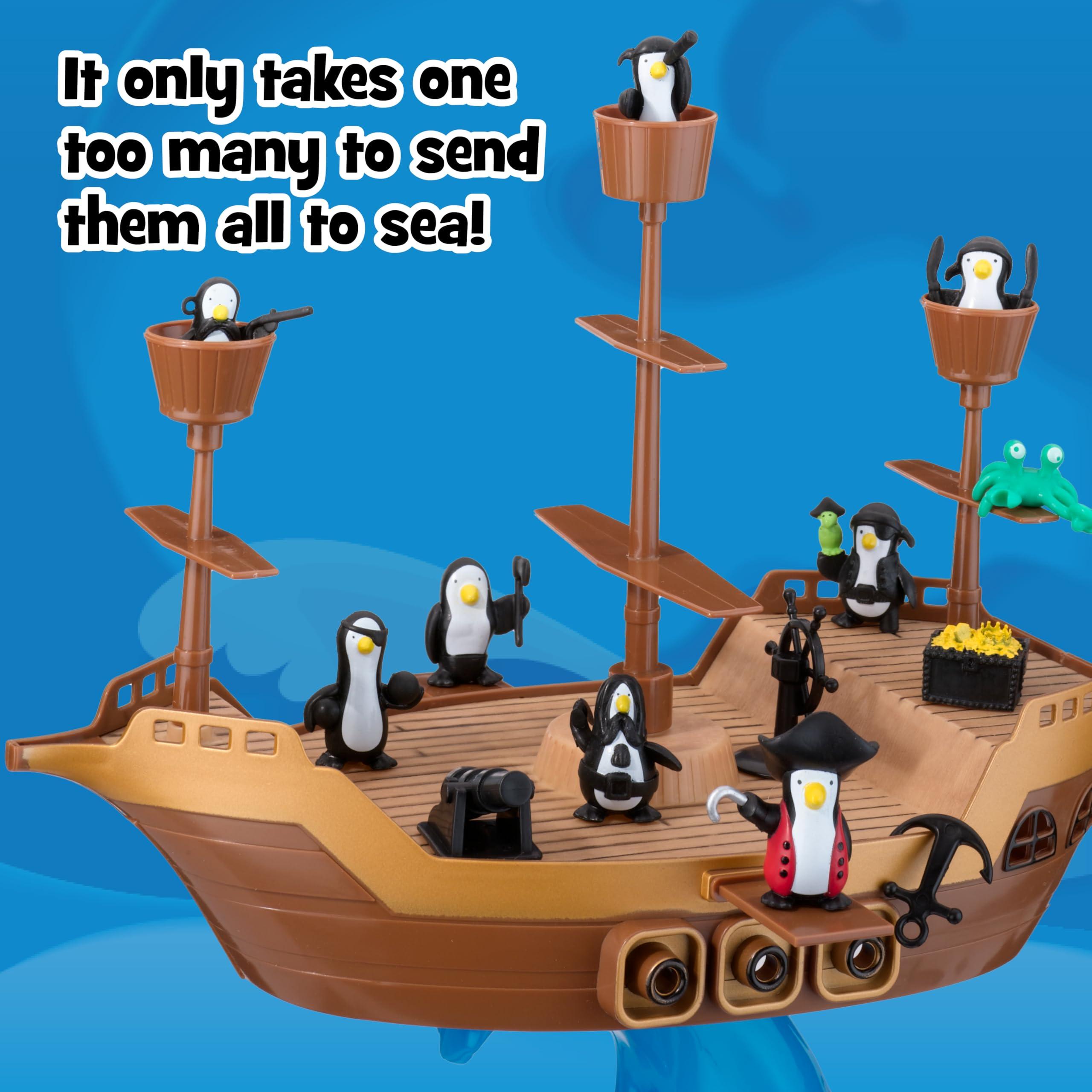 PlayMonster Dont Rock the Boat Board Game - Kids Games, Family Games for Kids and Adults, Board Games for Family Night, Multi-Player Board Games, Builds Hand & Eye Coordination, Balancing Toy, Ages 5+