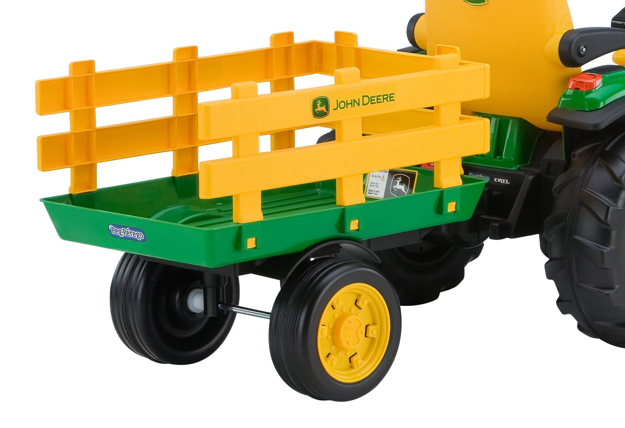 Peg Perego Peg Perego John Deere Ground Force Tractor with Trailer 12 Volt Ride on