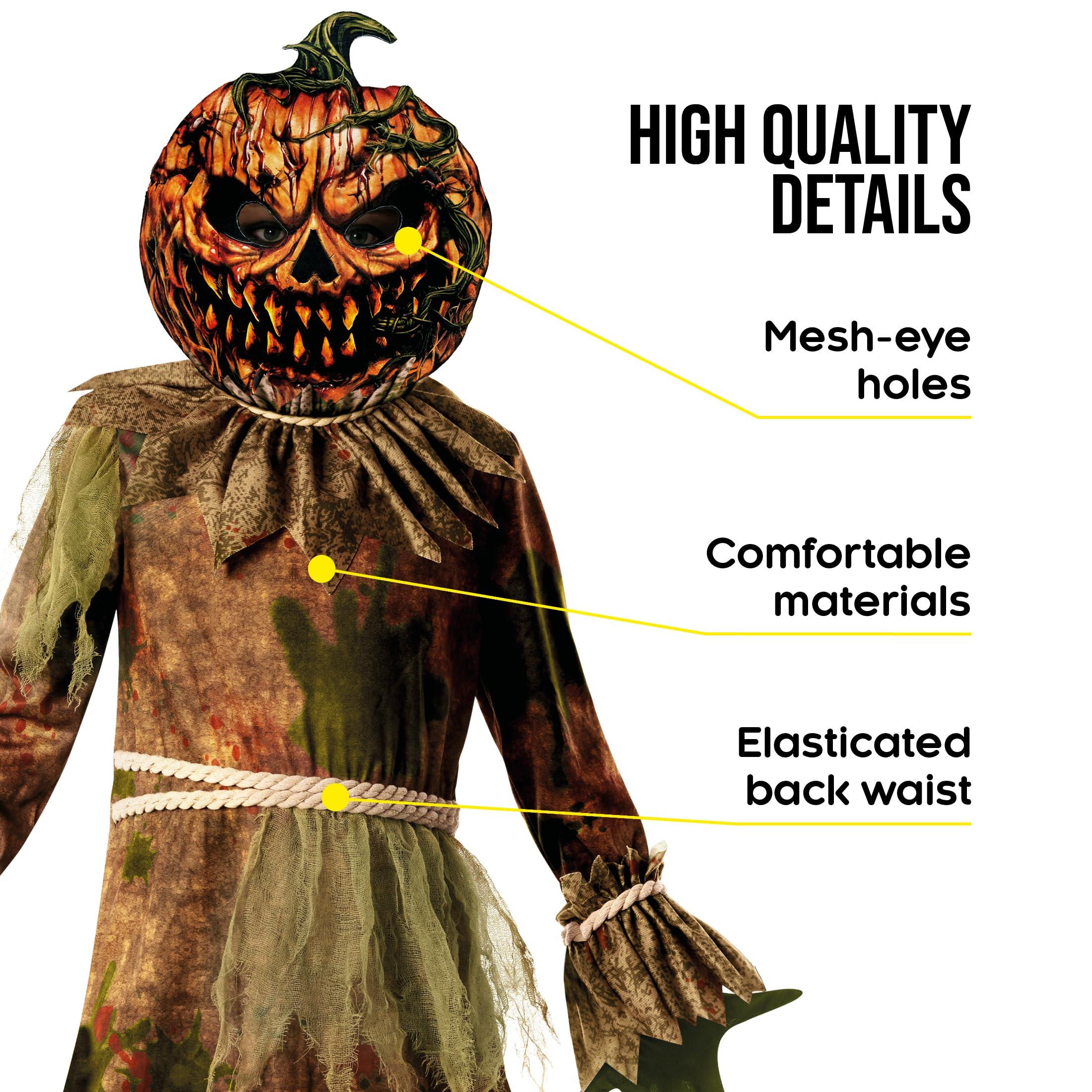 Morph Morph Scary Pumpkin Costume For Boys Scary Halloween Costumes For Kids Pumpkin Costume Kids Pumpkin Grim Reaper Costume Kids Medium