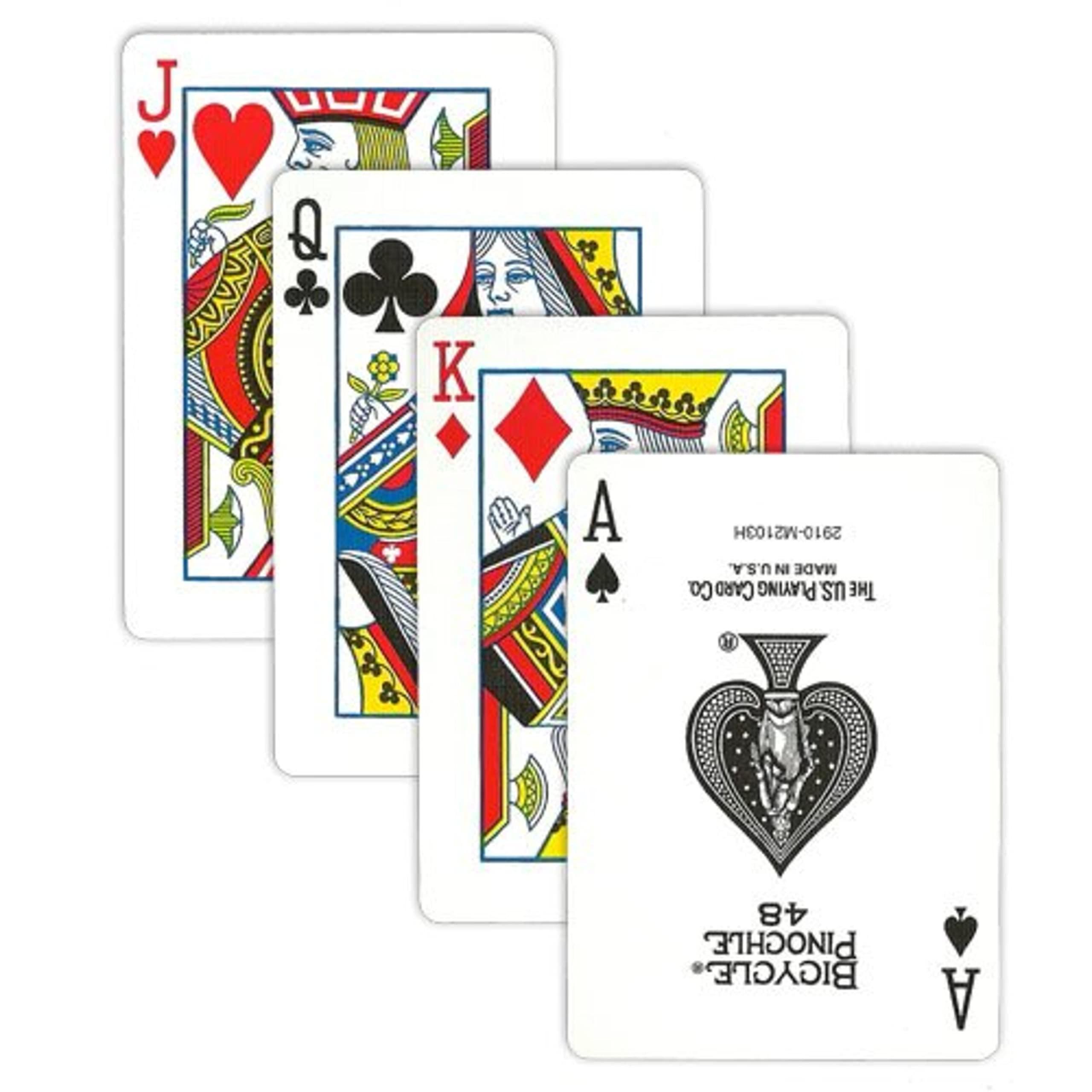 Brybelly 12 Decks Bicycle Pinochle Cards (6 Red / 6 Blue)