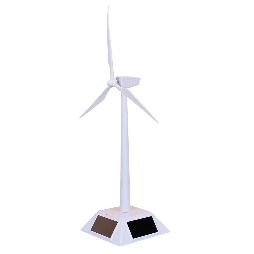 SUNGOOYUE SUNGOOYUE Solar Windmill Toy, White Mini Desktop Solar Powered Windmill Model Home Decor Ornament Science Teaching Tool