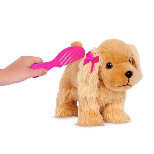 Pucci Pups by Battat Pucci Pups - Gold & Pink Heart Print Glam Bag w/Cocker Spaniel, 8 inches