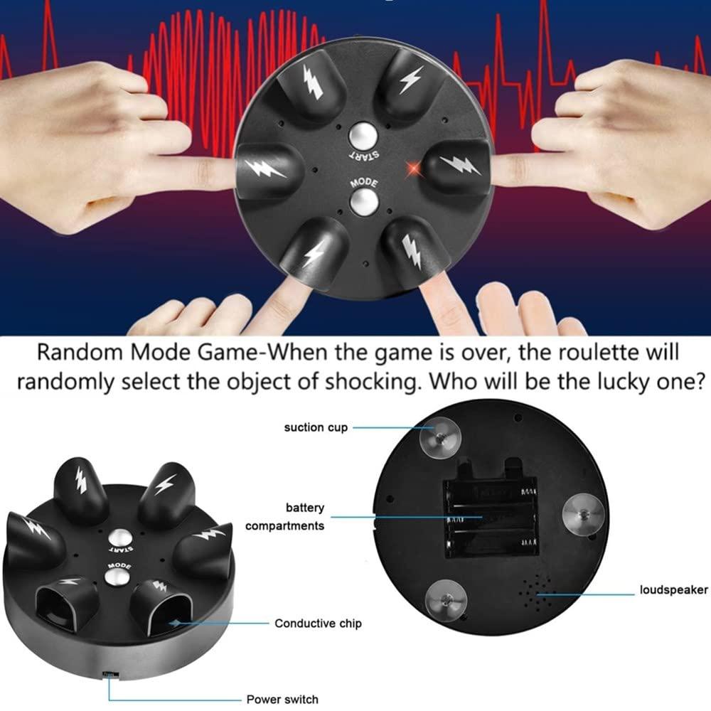 OUKEYI Micro Electric Shocking Lie Detector, Finger Shock Game Shocking Roulette Truth Or Dare Game Party Analyzer Consoles Gifts,Decompression Funny Toy