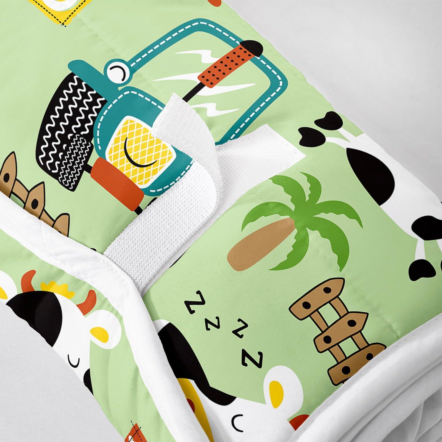 Datura home Datura home Nap Mat -Cute Cows Sleeping Bag with Removable Pillow - Daycare and Sleepovers Preschool Kindergarten Bedding Set for Kids Toddler Boys Girls(Cute Cows Large)