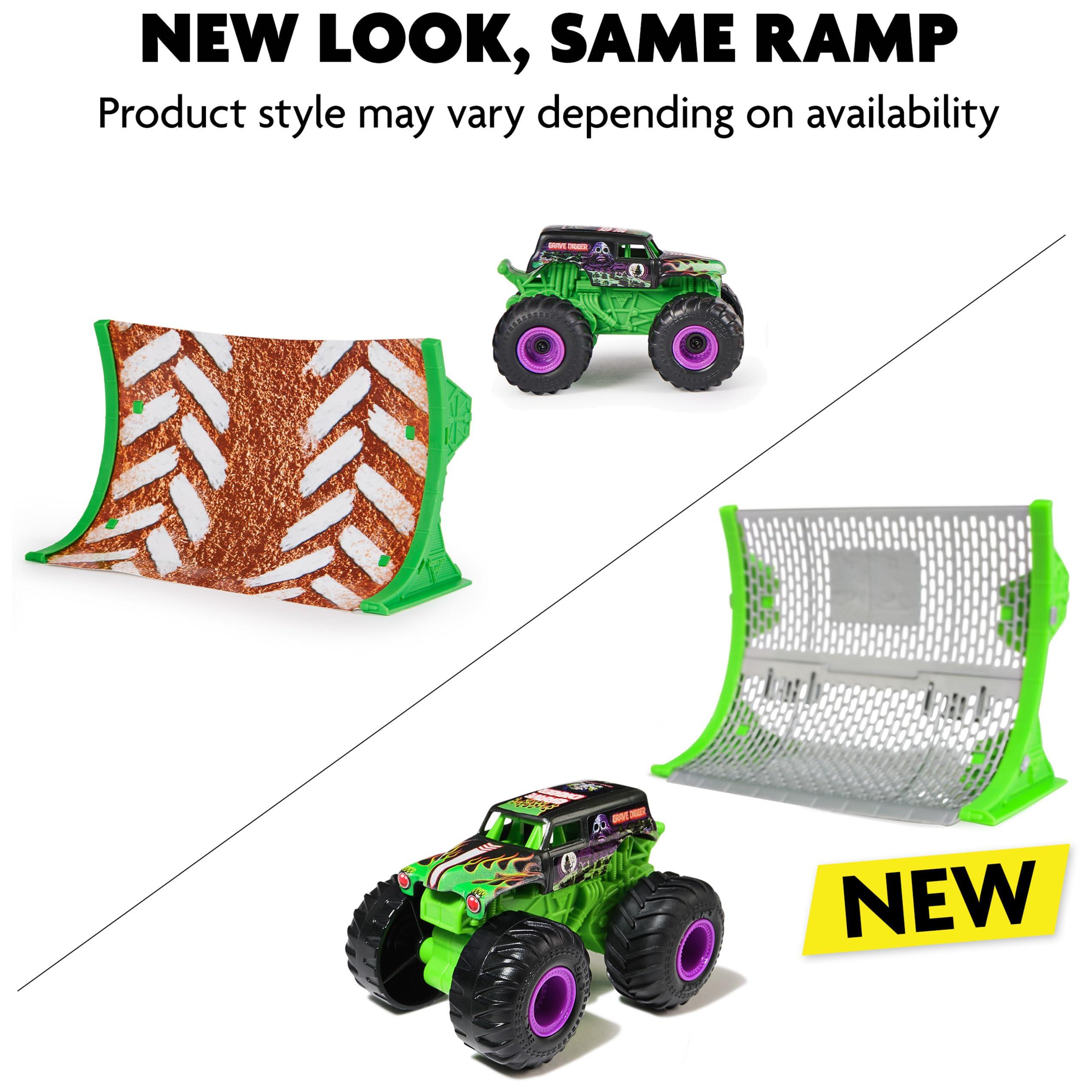 Monster Jam Monster Jam, Official Grave Digger Remote Control Monster Truck with Ramp, Small 1:64 Scale RC Cars Kids Toys for Boys and Girls Ages 3 4 5 6 and up