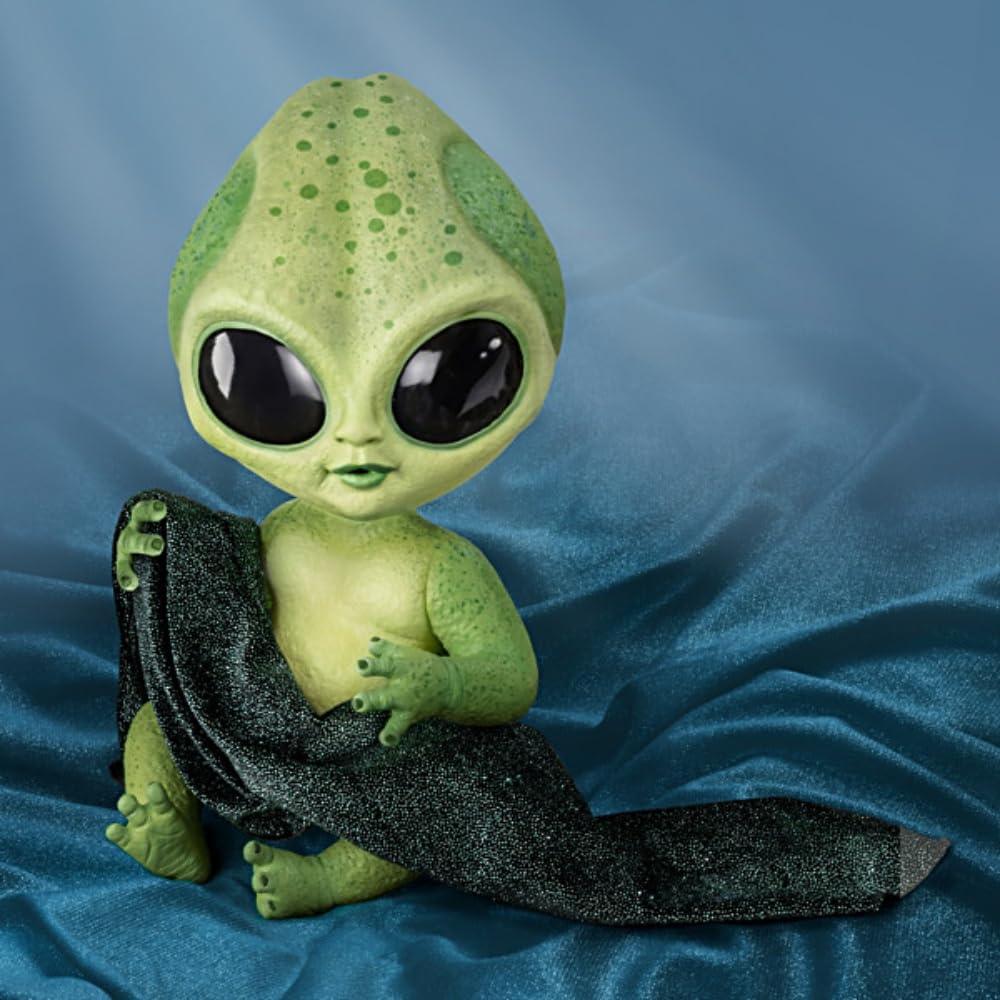 The Ashton-Drake Galleries Lumina Hand-Painted Alien Baby Doll Featuring Glow-in-The Dark Vinyl Skin