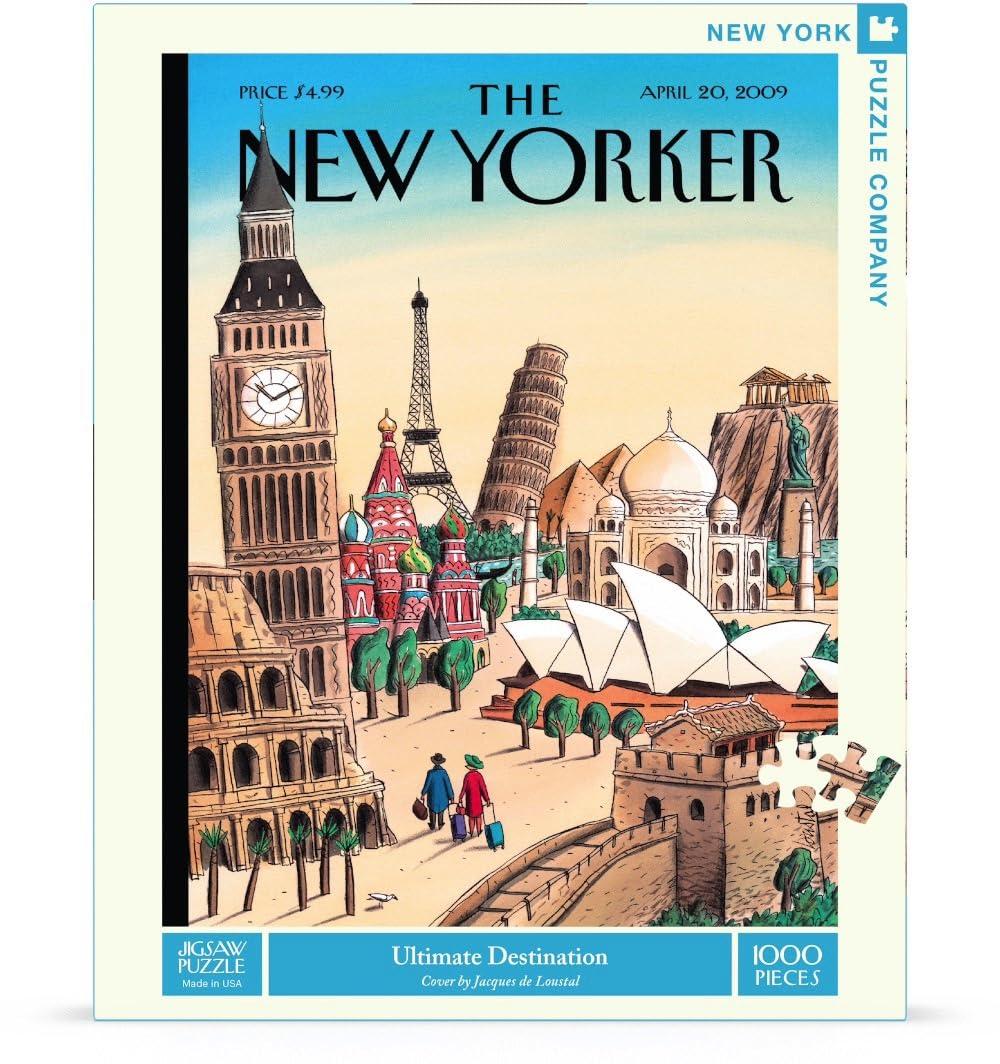 New York Puzzle Company New York Puzzle Company - New Yorker Ultimate Destination - 1000 Piece Jigsaw Puzzle for Adults by Jacques de Loustal