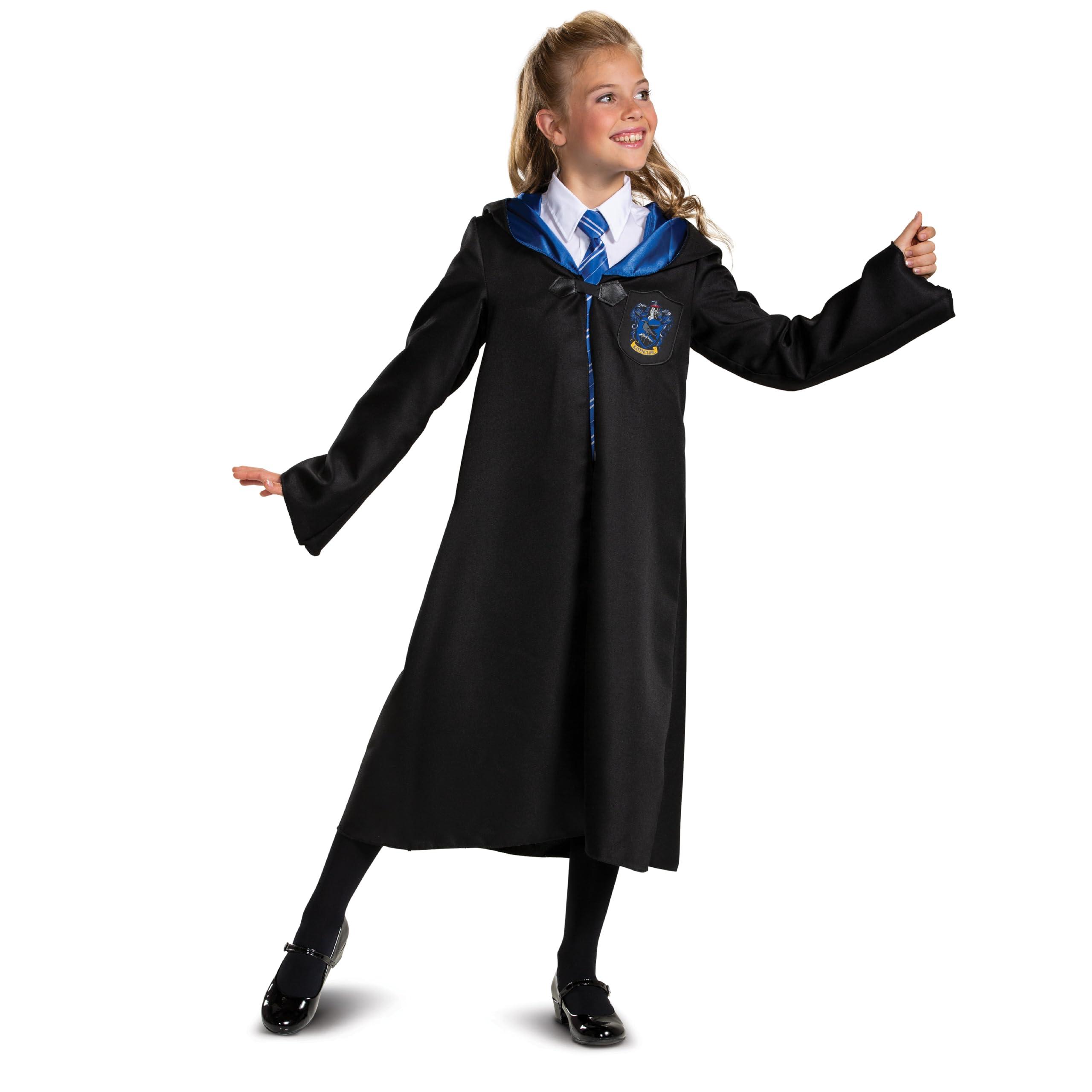 Disguise Disguise Harry Potter Ravenclaw Robe, Official Wizarding World Costume Robes, Classic Kids Size Dress Up Accessory, Child Size Small (4-6), Black & Blue