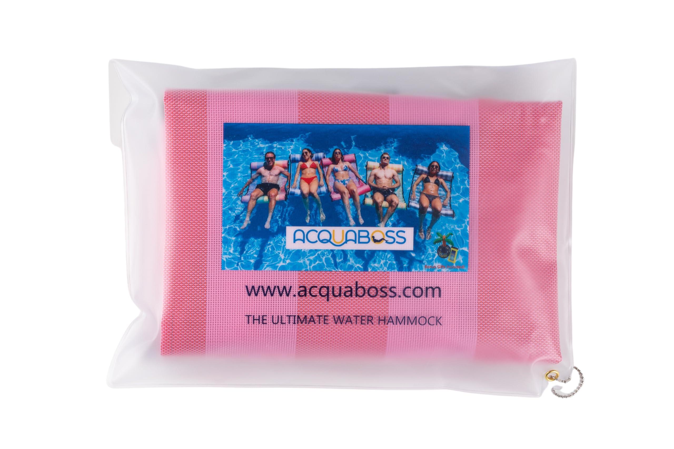 ACQUABOSS ACQUABOSS Water Hammock - Inflatable Swimming Pool & Beach Lounger, Lounge Chair Raft, Drifter, Saddle Float, Floating Bed & Floaties for Water, Summer Fun, Rest & Vacation - Candy Bomb