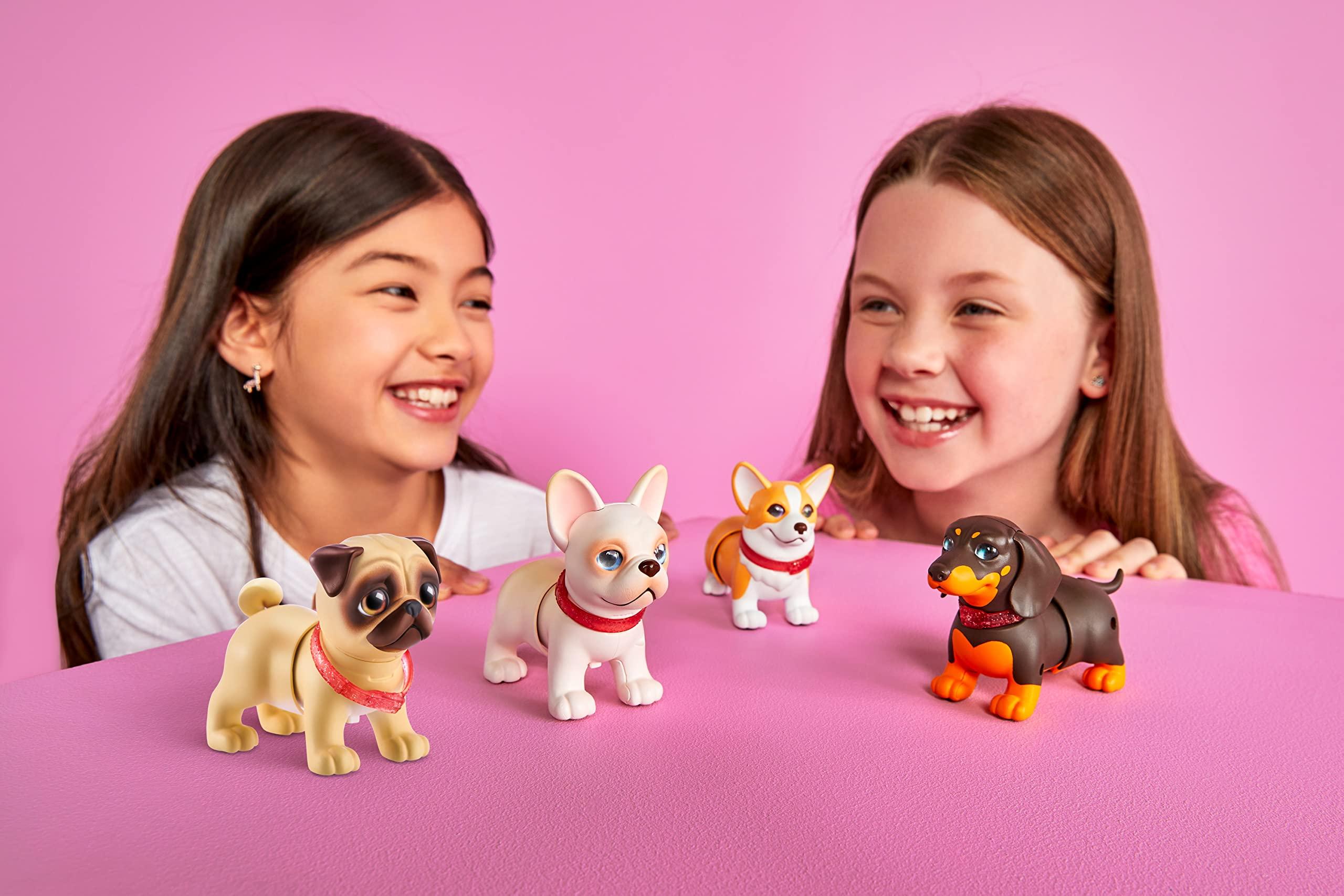 Pets Alive Pets Alive Booty Shakin\' Pups (Corgi & Pug) by ZURU, Interactive Mini Dog Toys That Walk, Waggle, and Booty Shake, Electronic Puppy Toy for Kids and Girls (2 Pack)