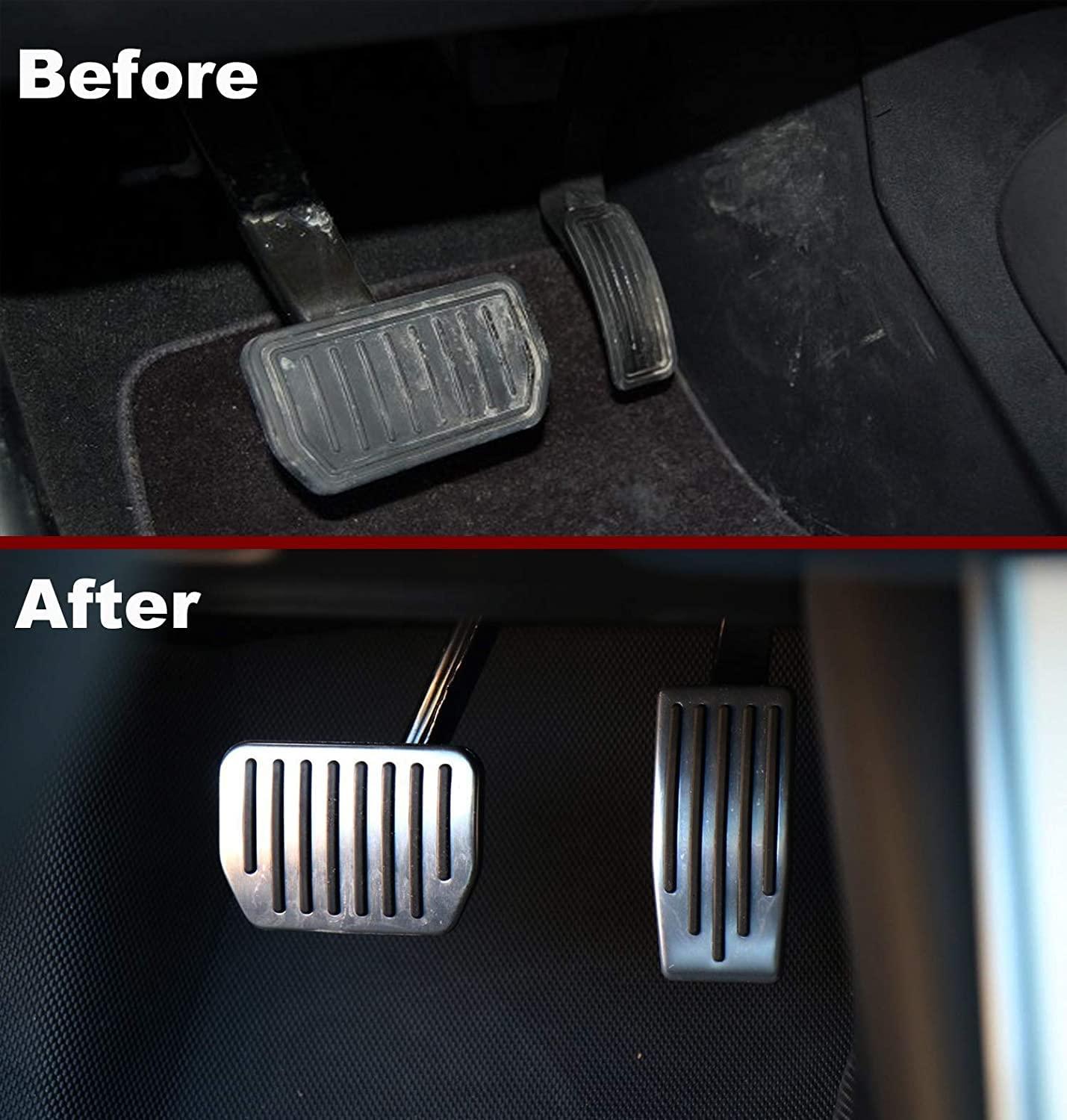 Kids ATV Parts Inc Kids ATV Parts Inc Aluminum Non-Slip Foot Pedal Pads Cover for 2022 2023 Tesla Model Y Model 3