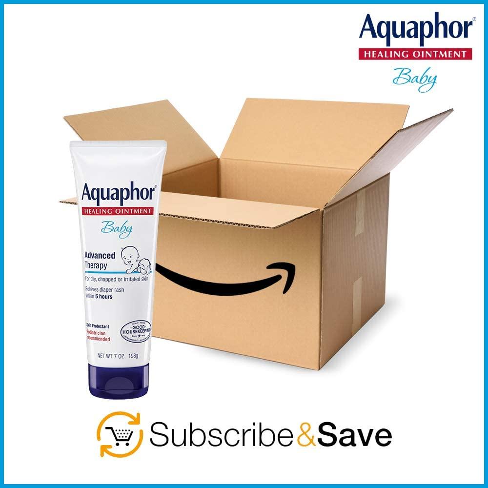 Aquaphor Aquaphor Baby Healing Ointment Advanced Therapy Skin Protectant, Dry Skin and Diaper Rash Ointment, 7 Oz Tube