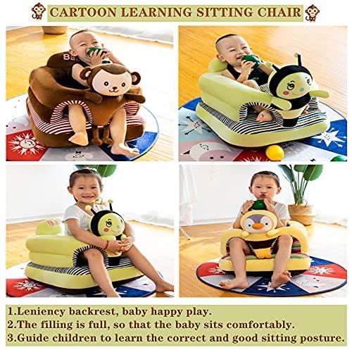 PUXU Baby Support Seat, Cute Baby Sofa Chair for Sitting Up, Comfy Plush Infant Seats (Hamster,W17.5" x H17.5")