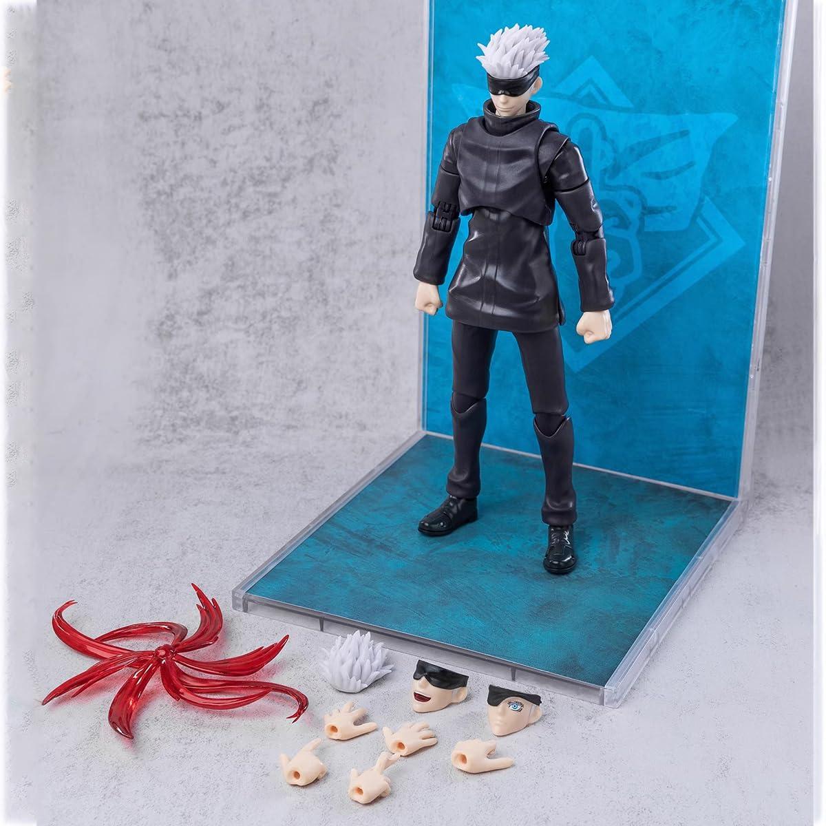 QAHEART QAHEART Fushiguro Megumi Action Figure, 18cm Anime JJK Figure Model Statue Movable Figure, Changeable Face Handmade Collectible Desktop Decoration Gifts for Fans