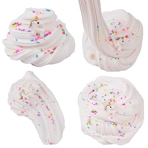 Keemanman Keemanman 9 Pack Butter Slime Kit with Mint Leaf, Watermelon, Peach, Lemon, Unicorn, Coffee, Rainbow and Candy Charms, Scented DIY Slime for Girls and Boys, Stress Relief Toy for Kids Party and Gift