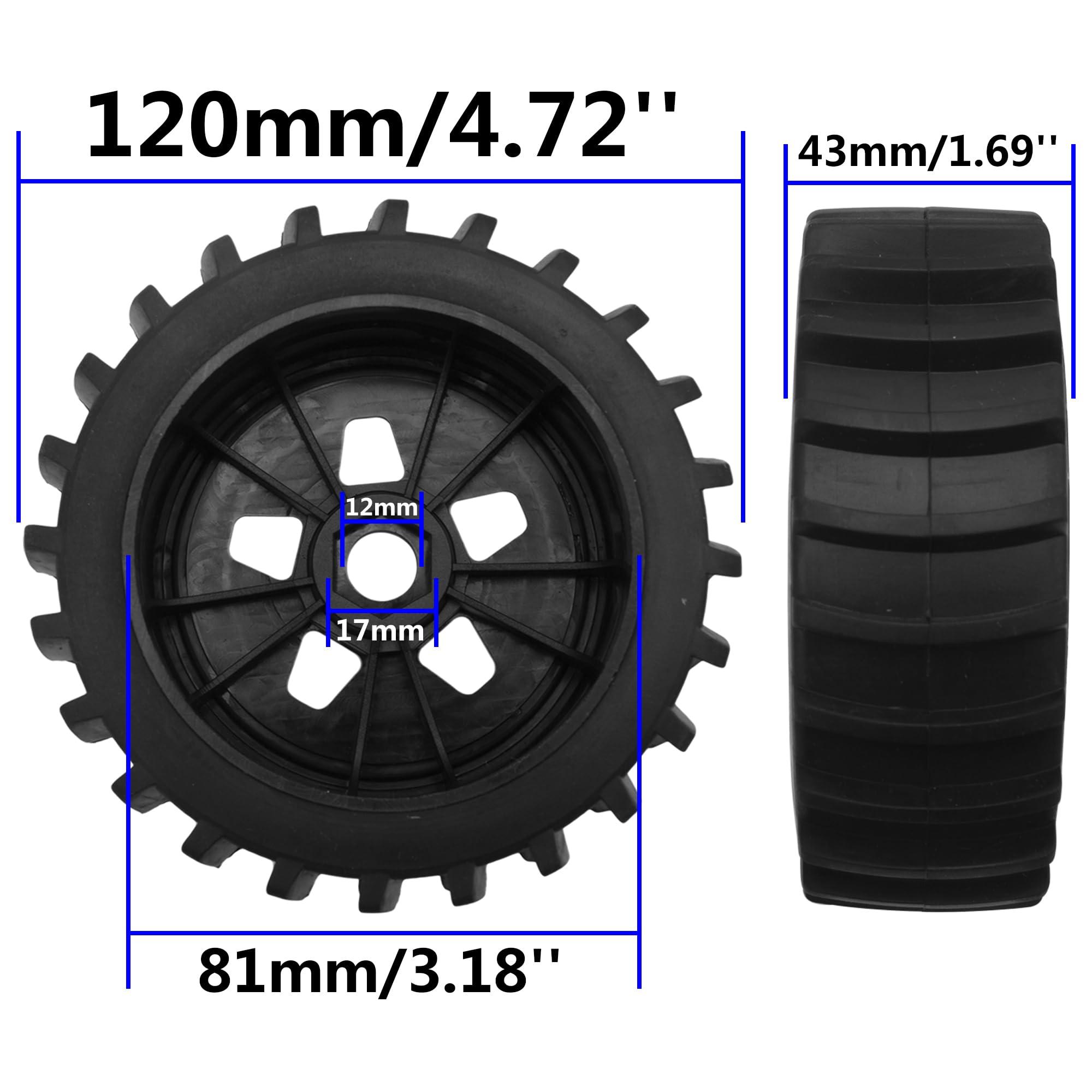 HIRCQOO HIRCQOO RC 1/8 Snow Sand Paddles Buggy Tires 17mm Hubs Wheels with Foam Inserts Compatible with Arrma Typhon Talion 6S Losi 8IGHT Team Associated HPI Tamiya HSP 1/8 RC Off Road Buggy