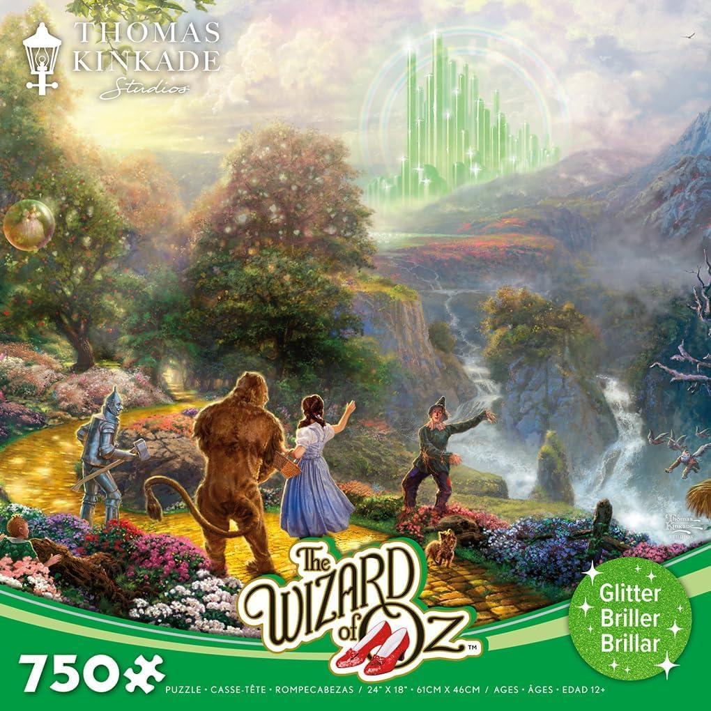 Ceaco Ceaco - Thomas Kinkade - The Wizard of Oz - Dorothy Discovers Emerald City - 750 Piece Glitter Jigsaw Puzzle