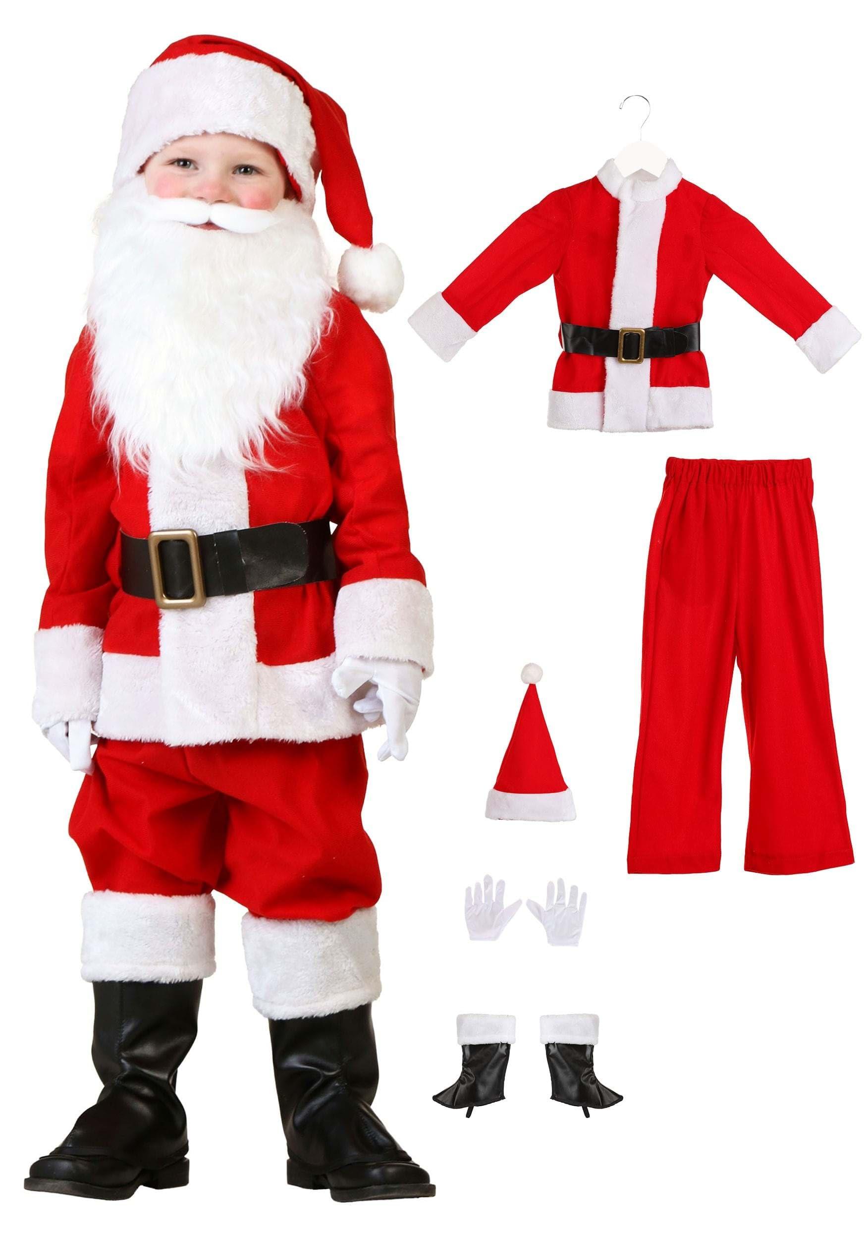 Fun Costumes Toddler Santa Claus Costume, Boy\'s Christmas Santa Outfit, Christmas Dress Up Hat and Suit 18 Months