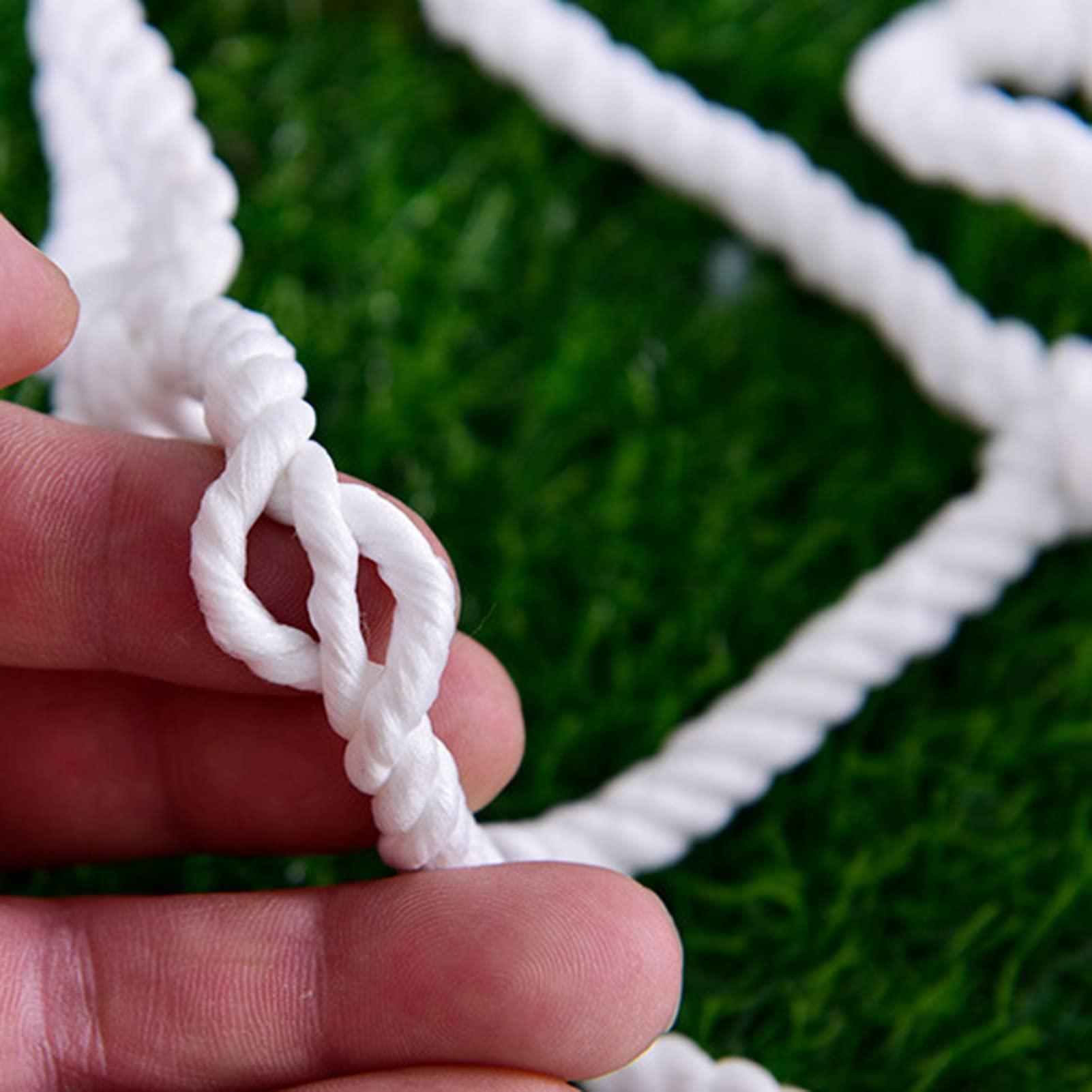 KFGDFD KFGDFD Nylon Rope Safety Net Construction Protection Fall Prevention Net High-Strength Polyester White Horizontal Pocket Net Flame Retardant Nylon White Net Color : 5cm mesh, Size : 2x5m(7x16ft)