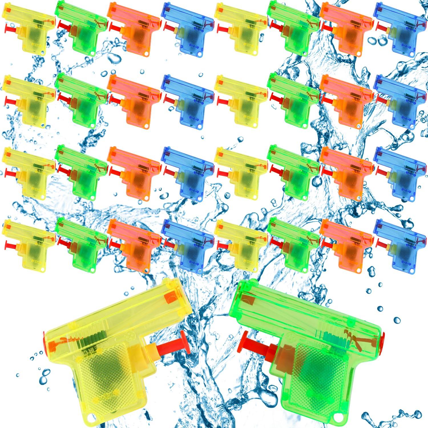 DIYASY DIYASY 32 Pack Mini Water Guns Bulk, Small Water Gun Squirt for Kids Pistol Soaker Beach Toys Swimming Pool Party Favors for Toddlers Ages 4-8 3-5
